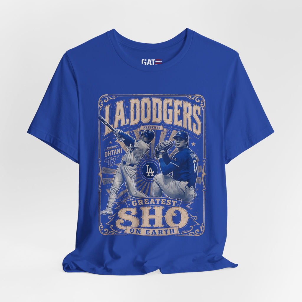 Shohei Ohtani Shirt, Greatest Sho On Earth Tee, Sho-Time Baseball Graphic T-Shirt, LA Baseball Fan Gift