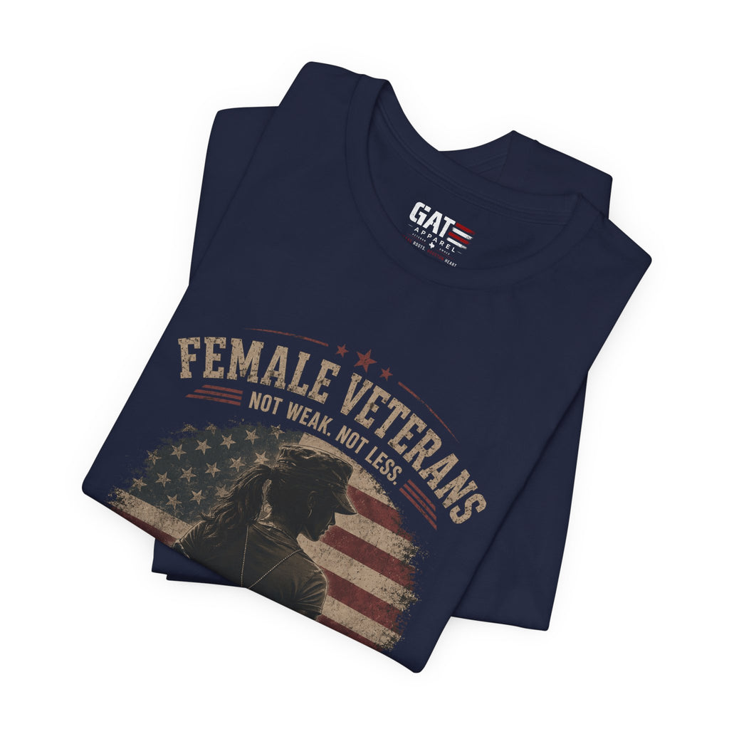 Female Veteran Shirt Built Different Just Like Us Tee Patriotic Military Shirt for Women Army Navy Marine Air Force Veteran Gift