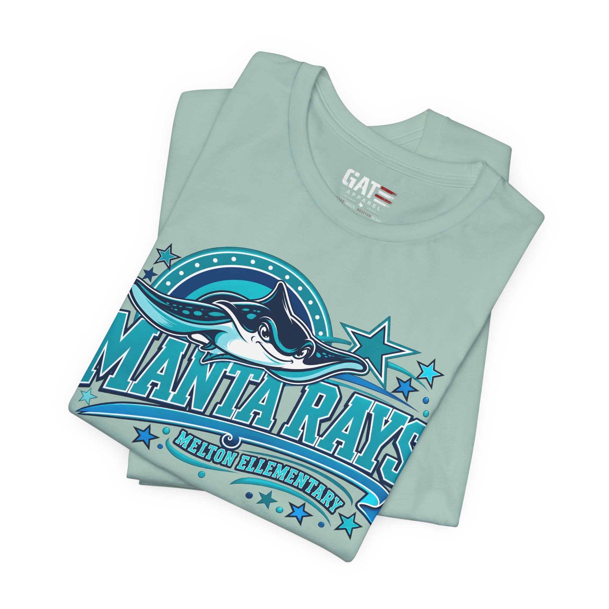 Melton Manta Rays Graphic Tee – Retro Ocean School Spirit Shirt