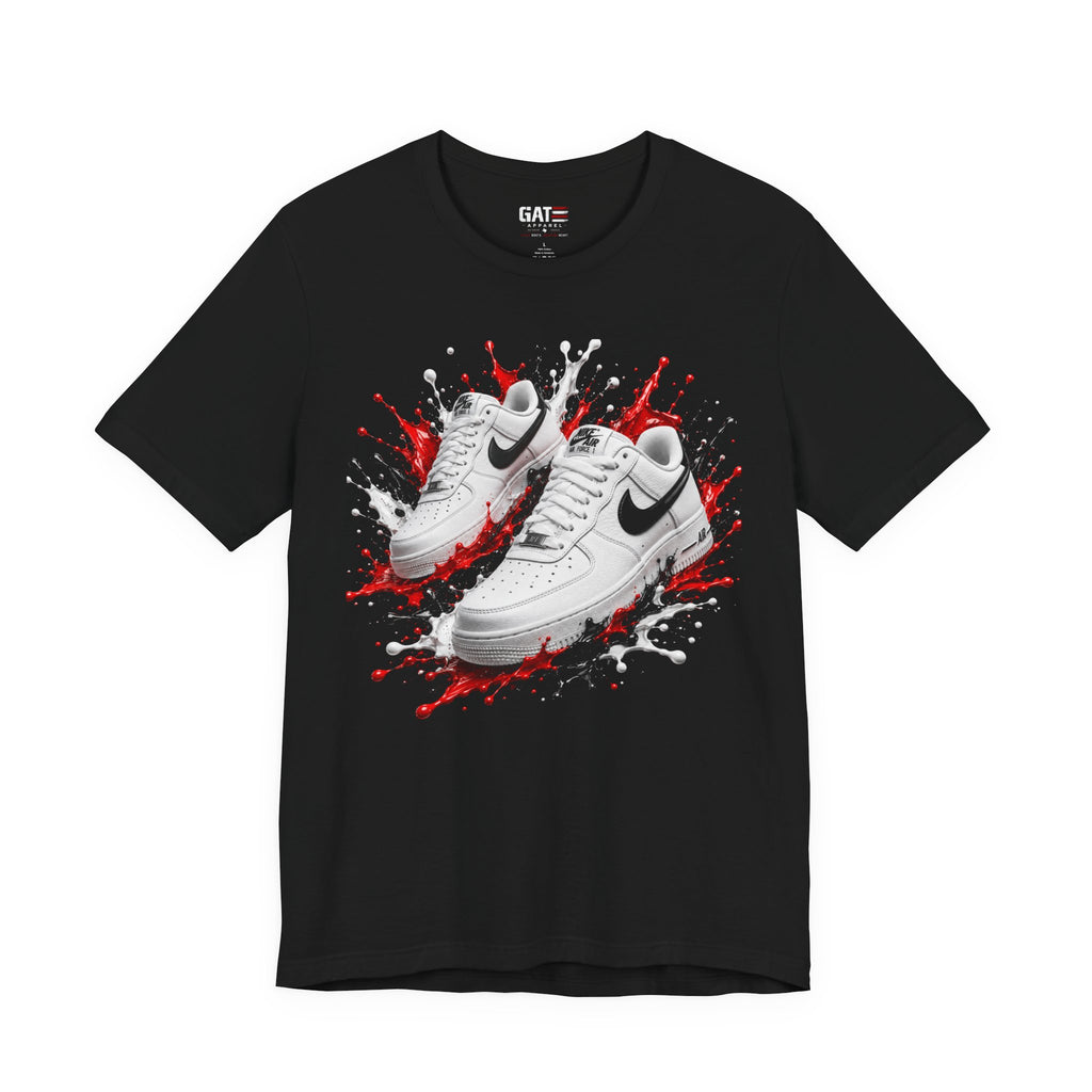 Sneaker Splash T‑Shirt — White Air Sneakers Graphic Tee