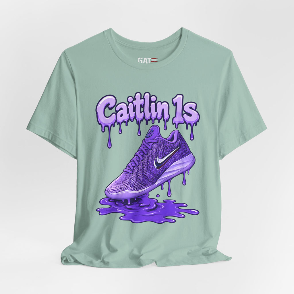 Caitlin Clark Caitlin 1s Purple Fade Paint Sneaker Shirt