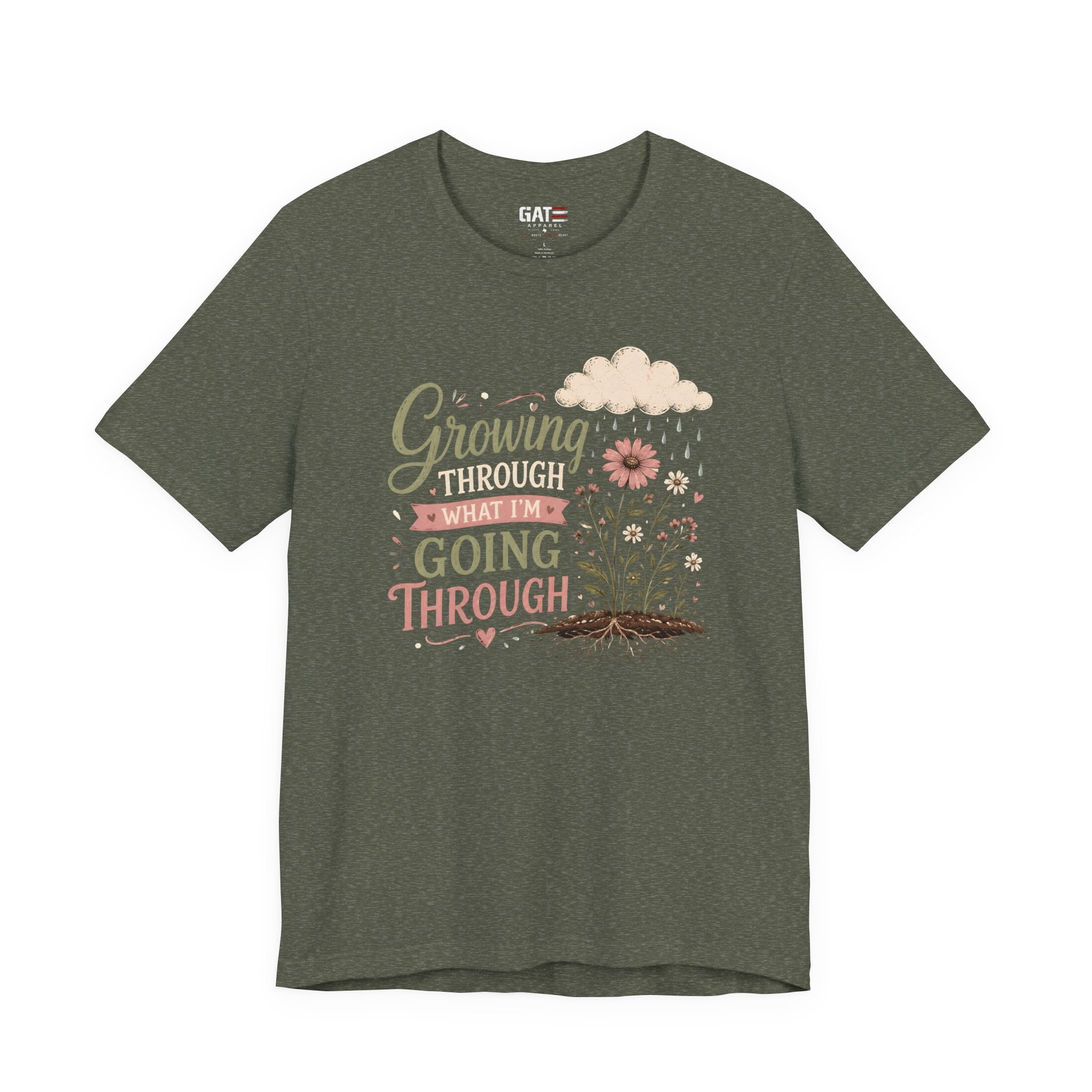 Motivational Christian Shirt for Women, Inspirational Growth Graphic Tee, Faith Encouragement Shirt, Floral Positive Mindset Gift