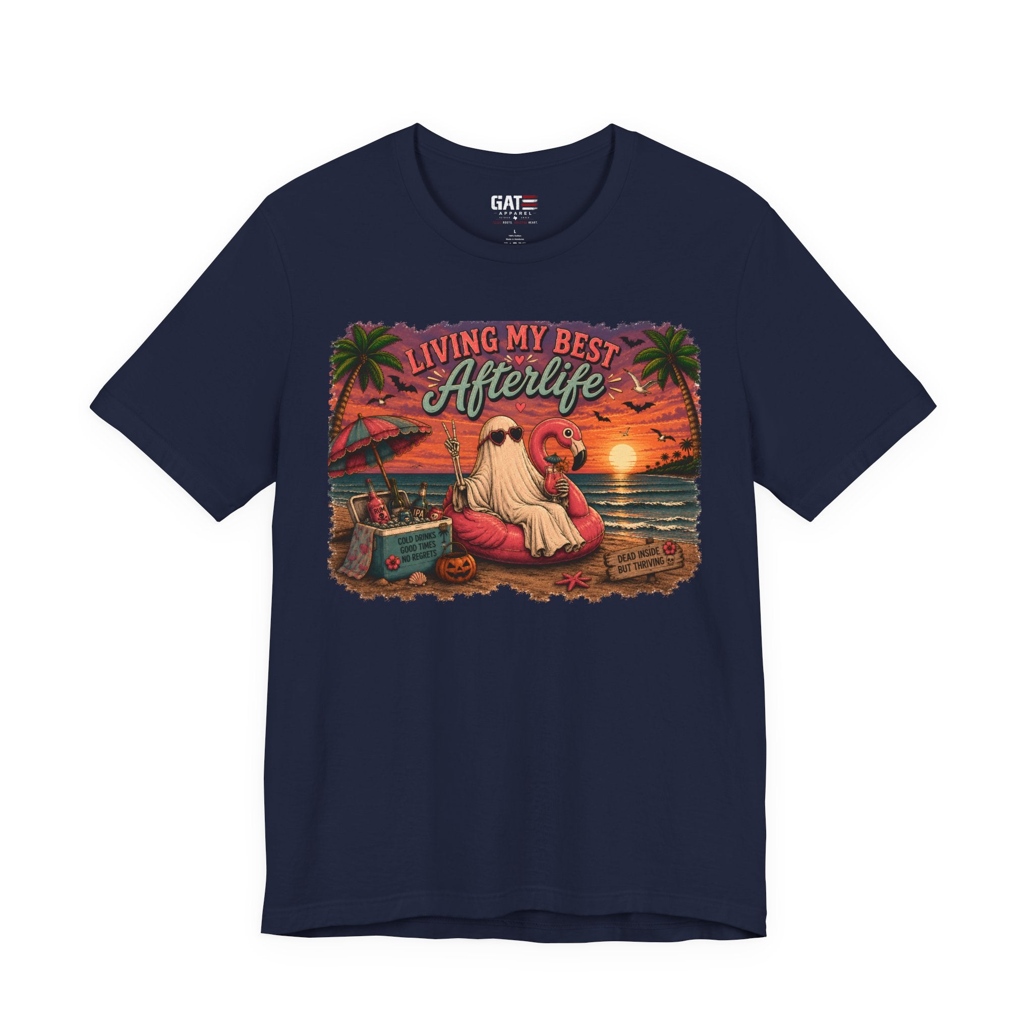 Summerween Shirt, Spooky Beach Shirt, Ghost Beach Tee, Halloween Beach Shirt, Coastal Halloween Tee, Tropical Ghost Shirt