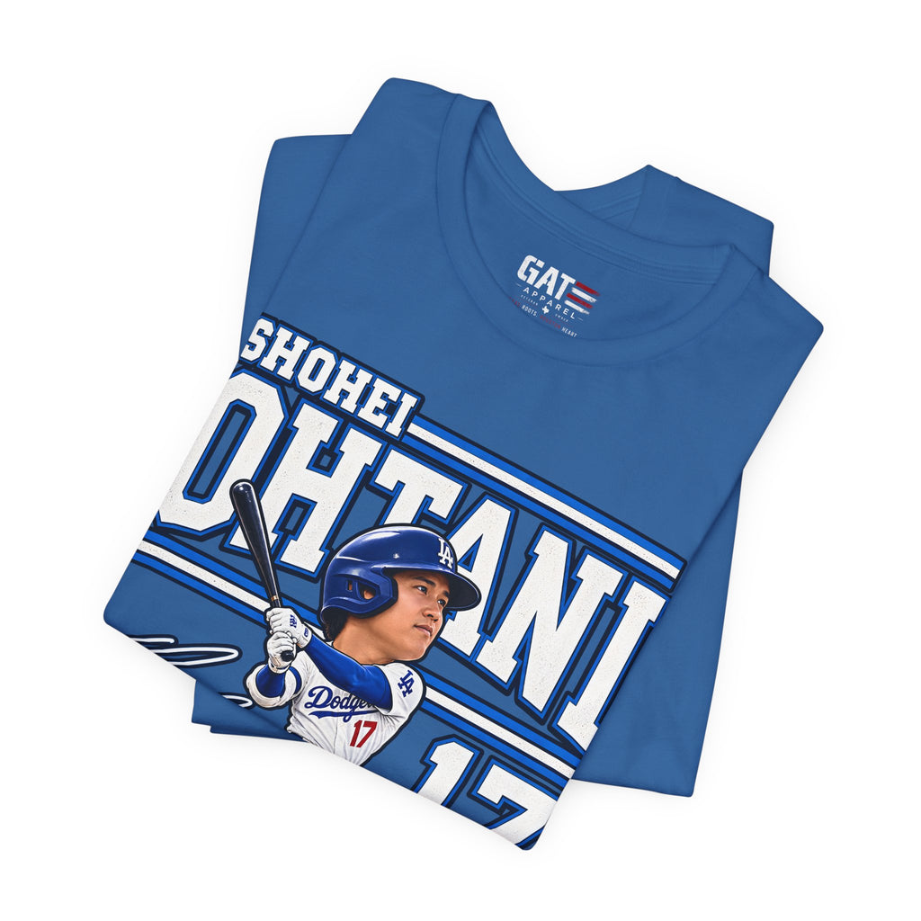 Shohei Ohtani Big Head Baseball Graphic Shirt – Los Angeles #17 Fan Tee