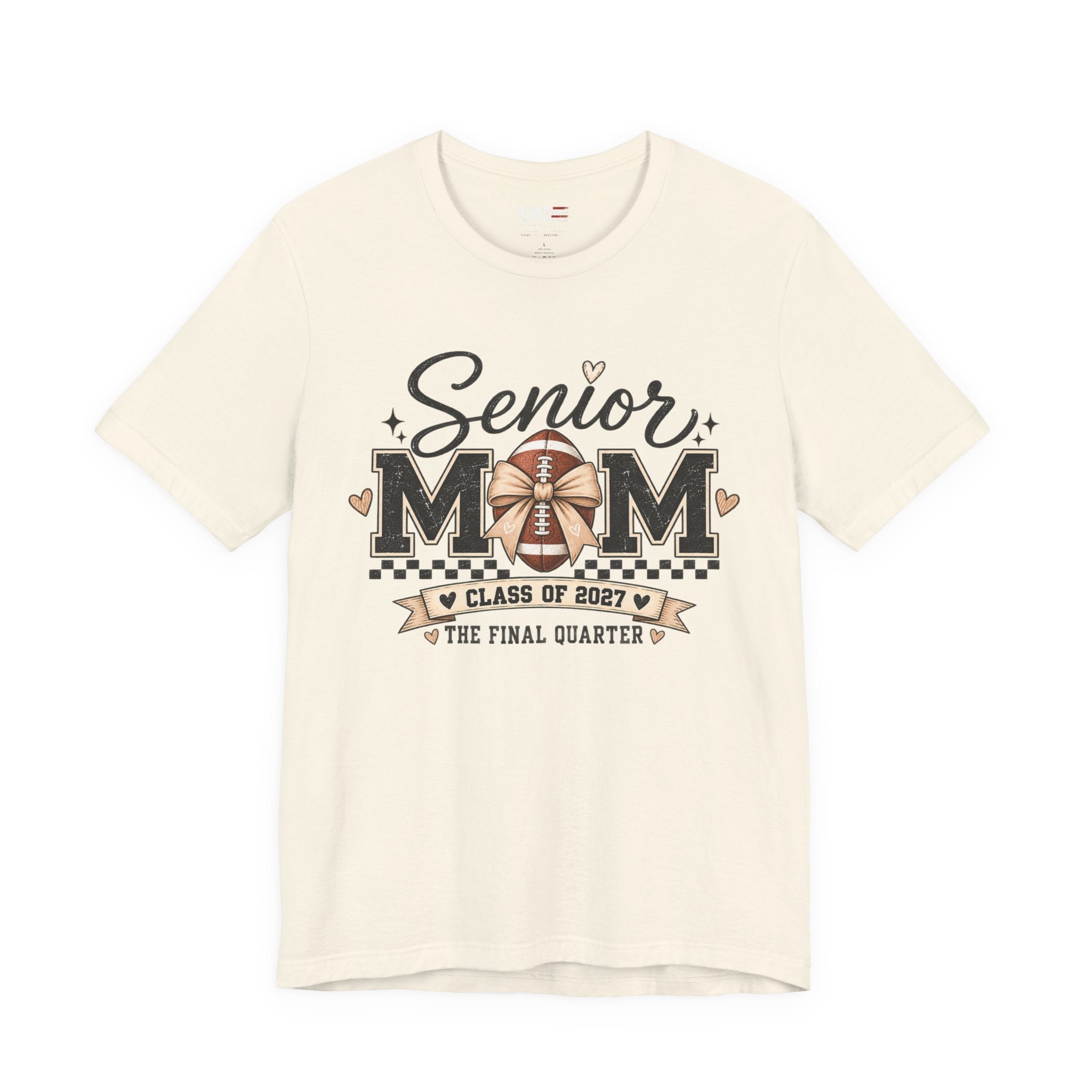 Senior Football Mom Shirt Class of 2027 Final Quarter Game Day T-Shirt