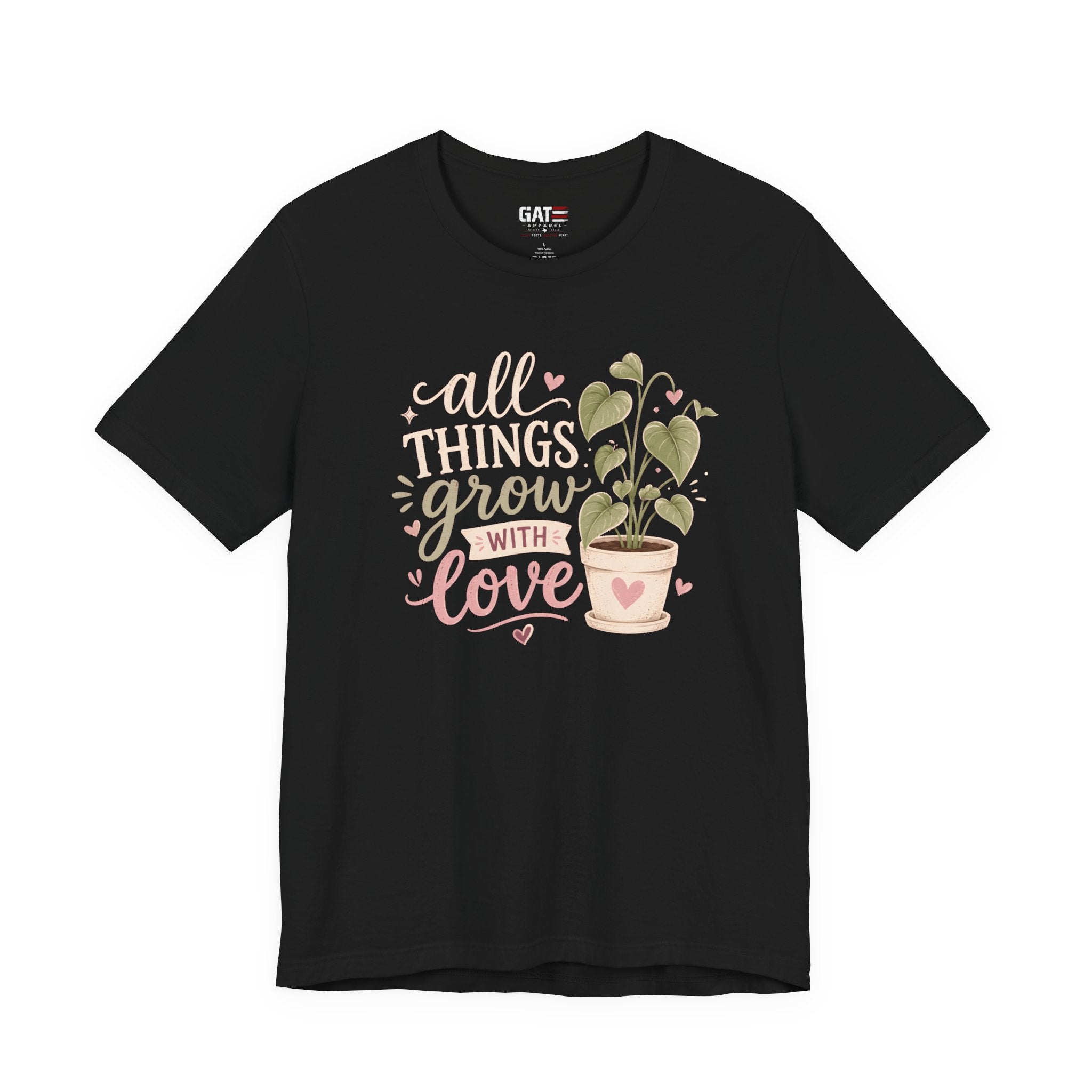 Plant Lover Shirt, All Things Grow With Love Shirt, Gardening Shirt, Botanical Tee, Plant Mom Gift, Flower Lover