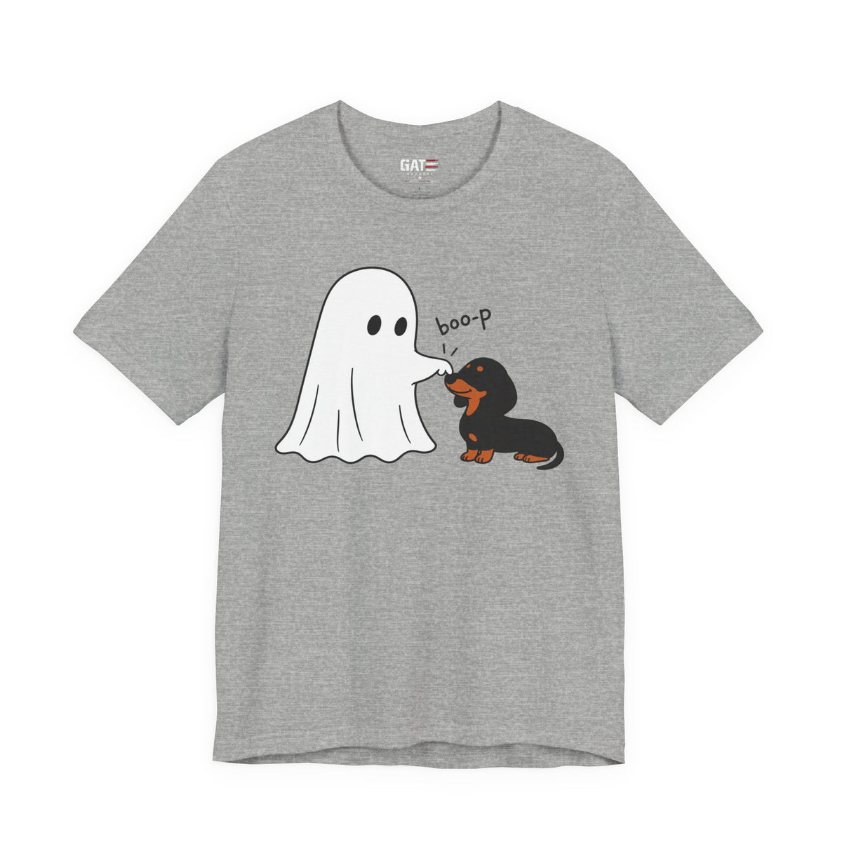 Halloween Ghost & Dachshund — "boo-p" Cute Dog Halloween T-Shirt