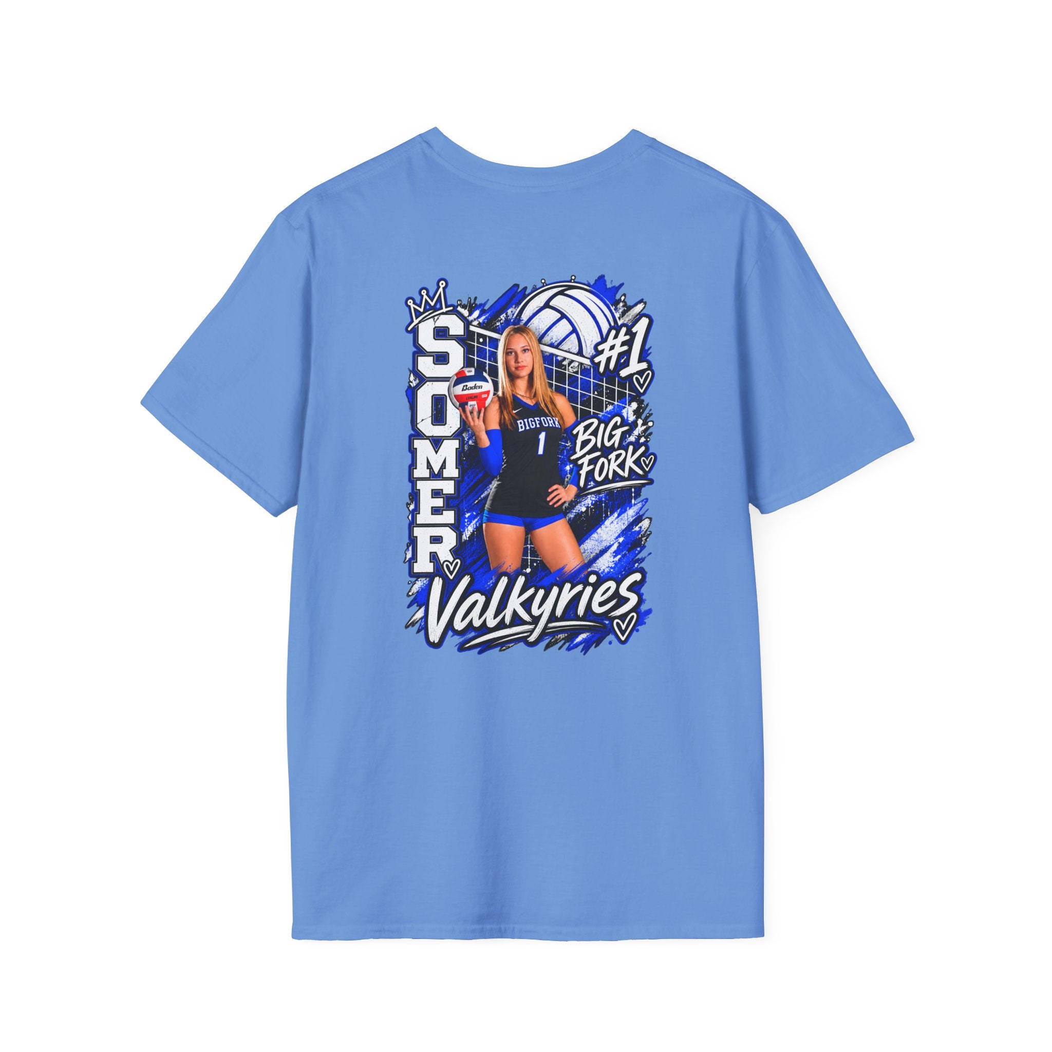Volleyball Mom Senior Player Photo Tee — Custom Photo Team Name and Number
