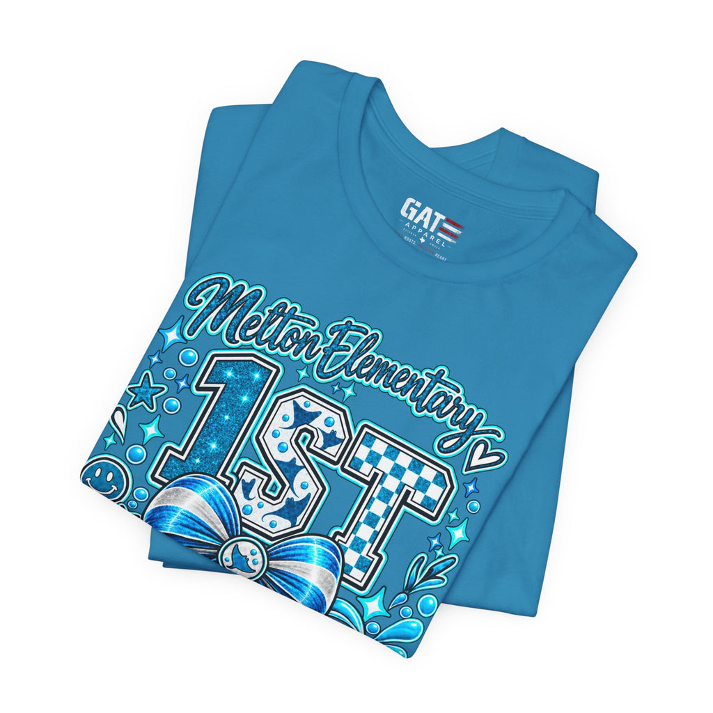 Melton 1st Grade School T‑Shirt — Bow Design