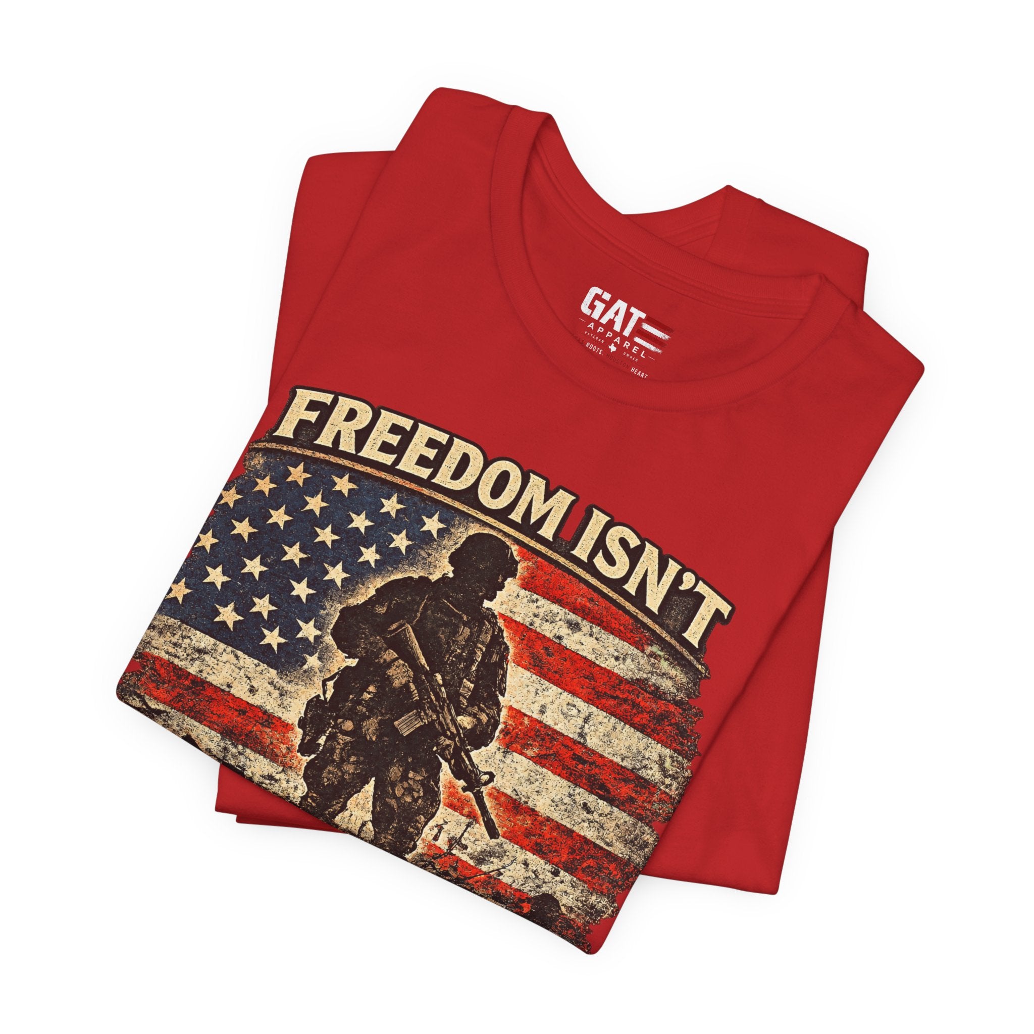 Freedom Isn't Inherited Tee — Patriotic Veteran American Flag T‑Shirt (1776–2026)