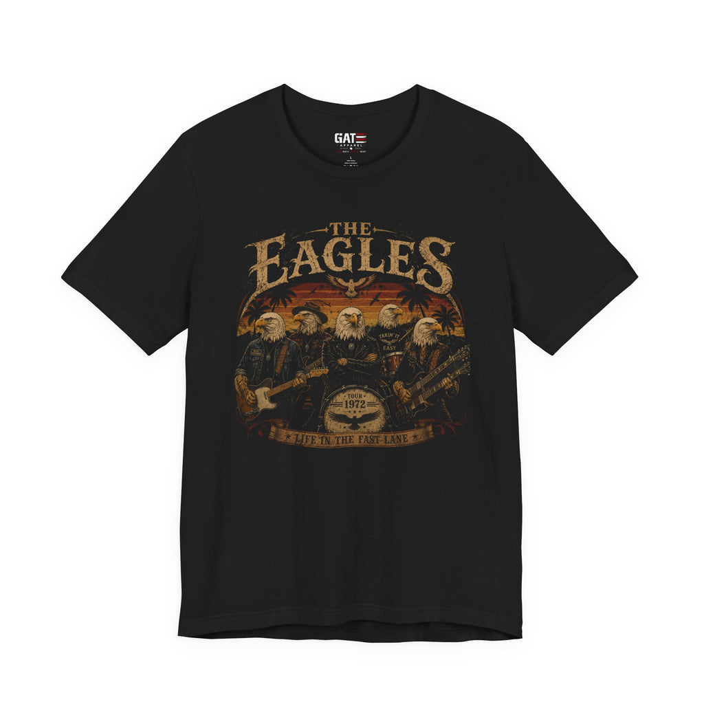 Eagles Vintage Rock Band Tee — Retro 1972 Concert Graphic T-Shirt