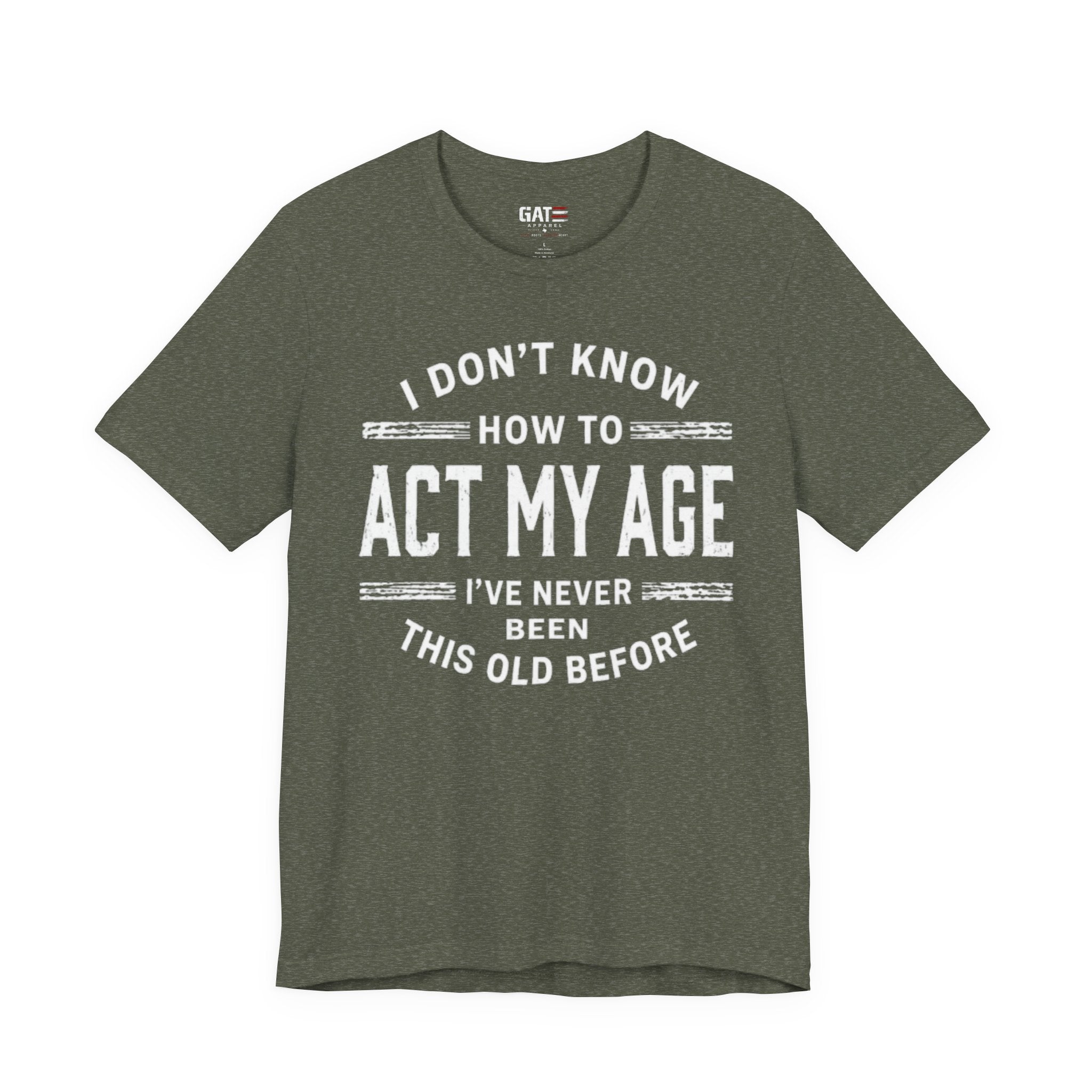 Funny "I Don't Know How To Act My Age" Tee – Humorous Birthday Shirt