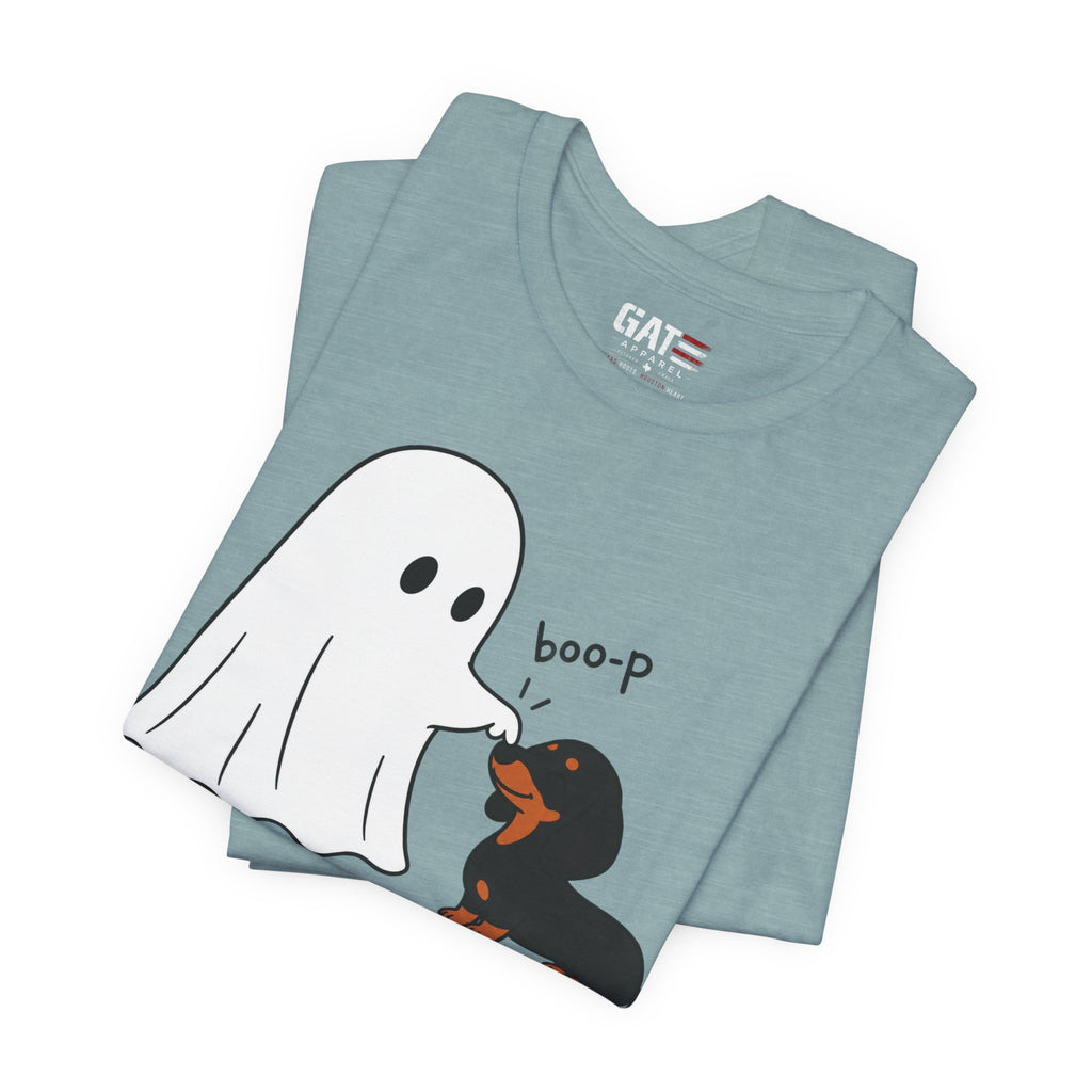 Halloween Ghost & Dachshund — "boo-p" Cute Dog Halloween T-Shirt