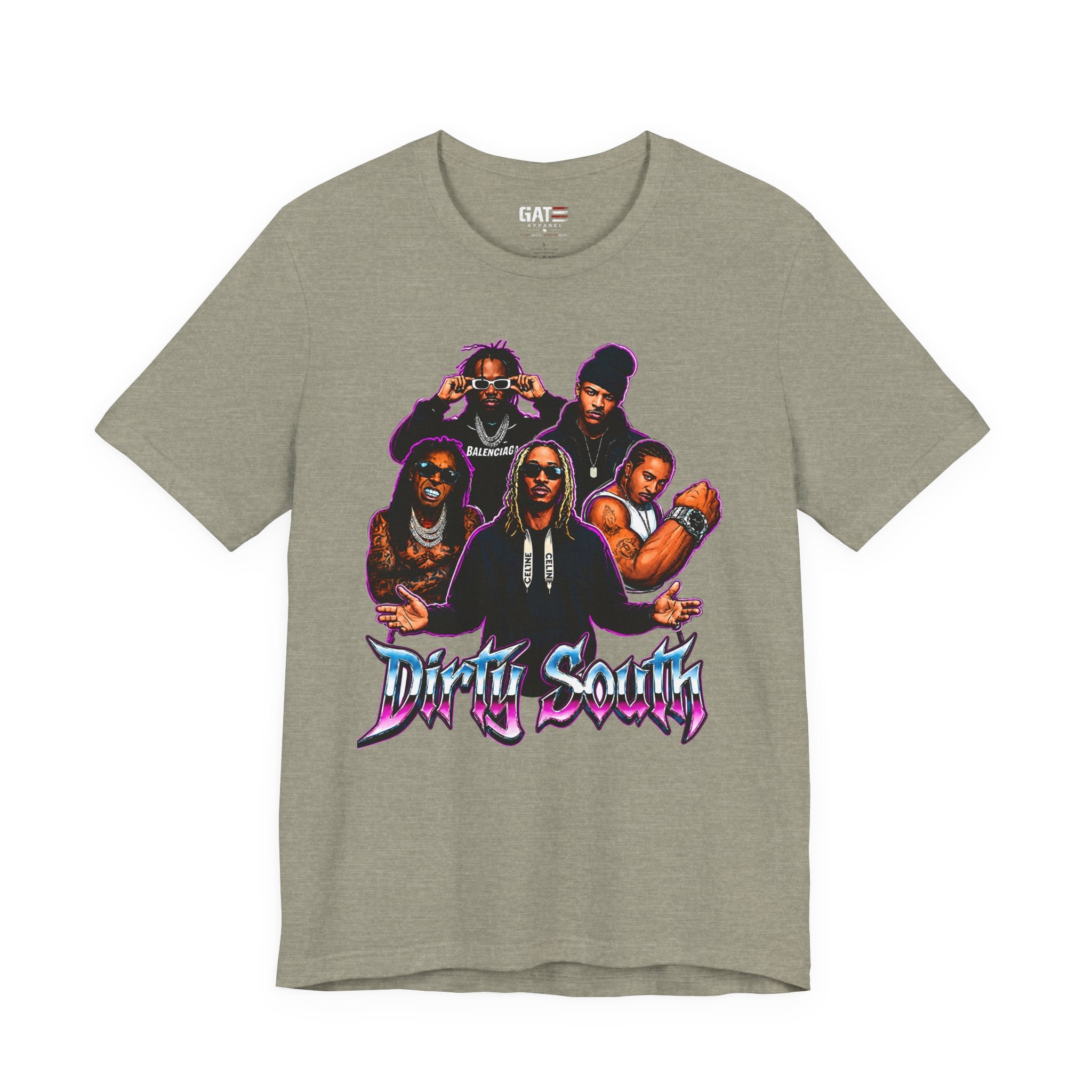 T-Shirt — 'Dripin South' Retro Hip-Hop Crew Graphic Tee