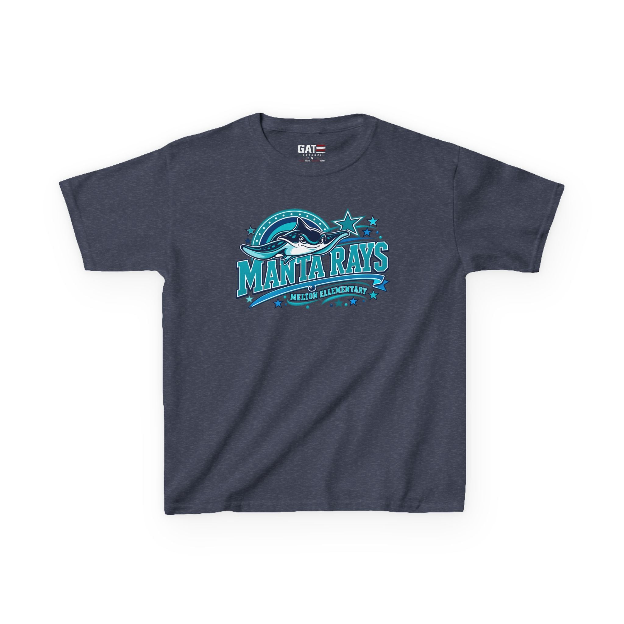Melton Kids Tee — 'Manta Rays' Ocean Graphic Youth Tee
