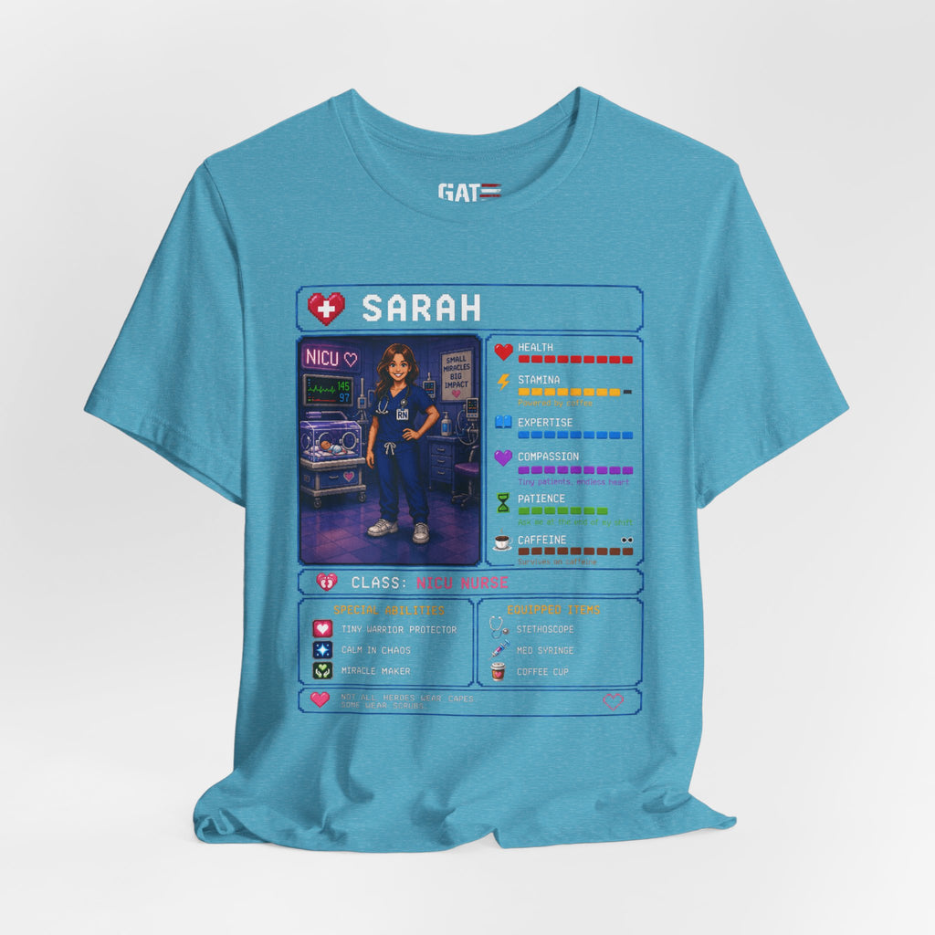 Custom NICU Nurse RPG Character Shirt | Personalized Nurse Gift