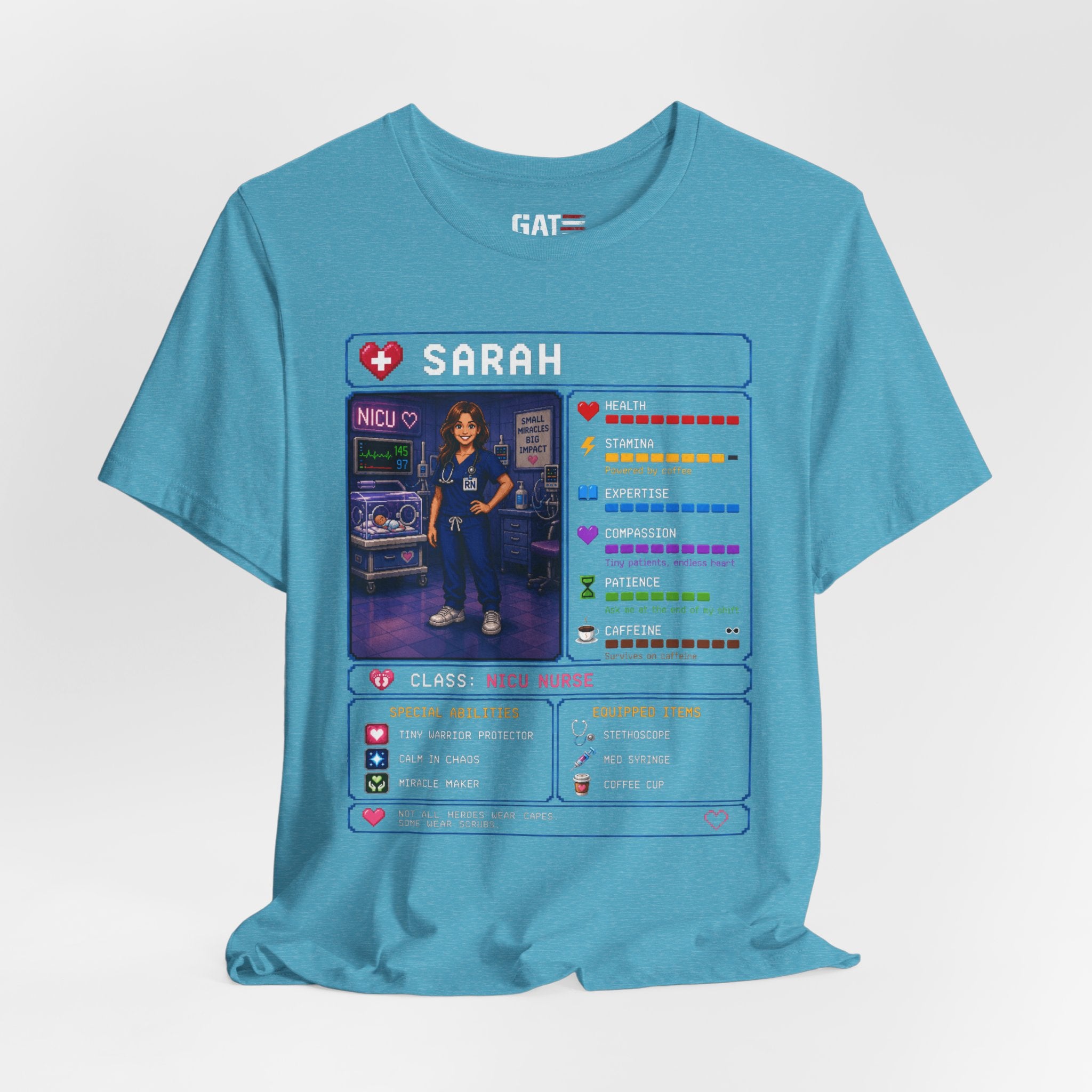 Custom NICU Nurse RPG Character Shirt | Personalized Nurse Gift