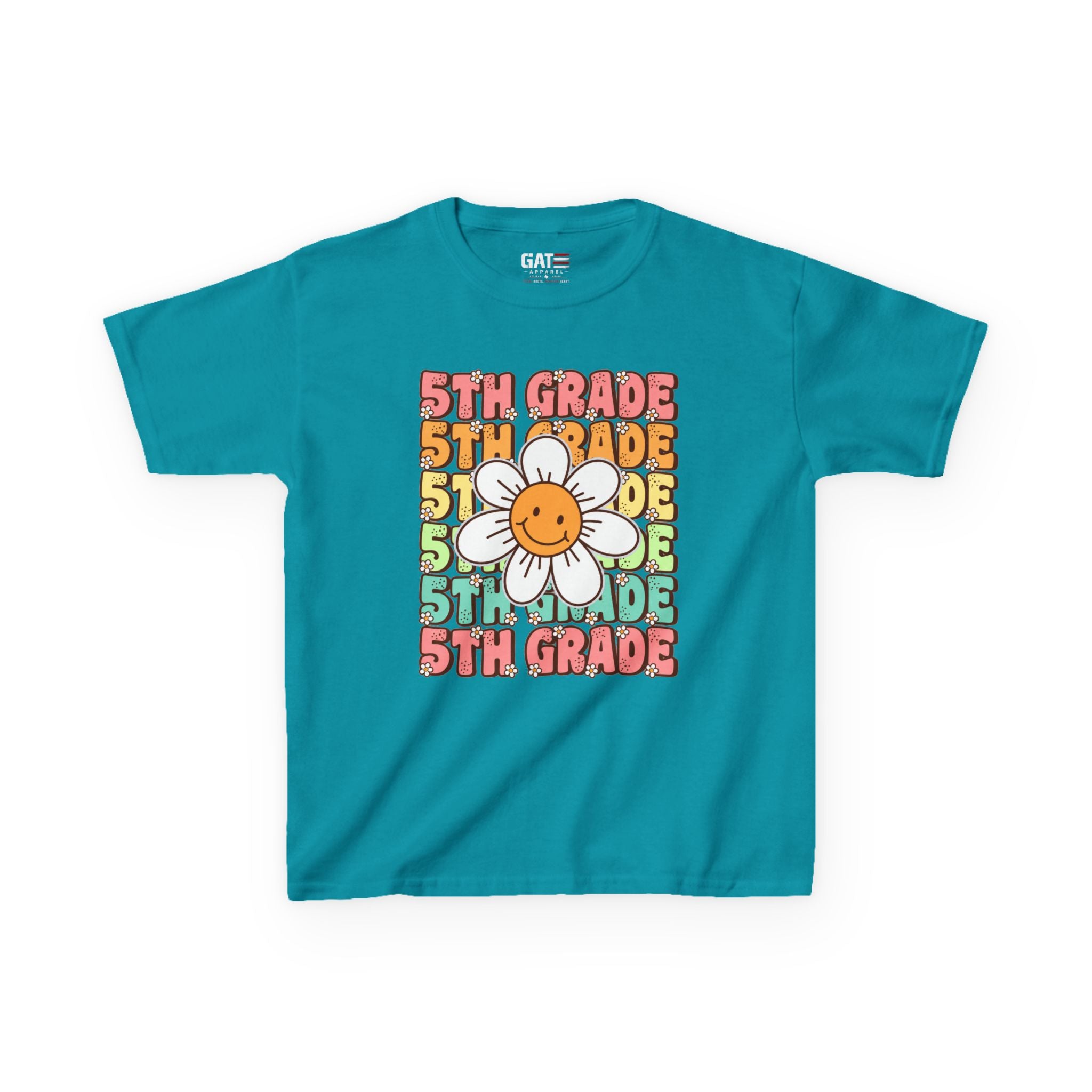 Custom Grade Level Shirt for Kids – Retro Daisy Back to School Tee