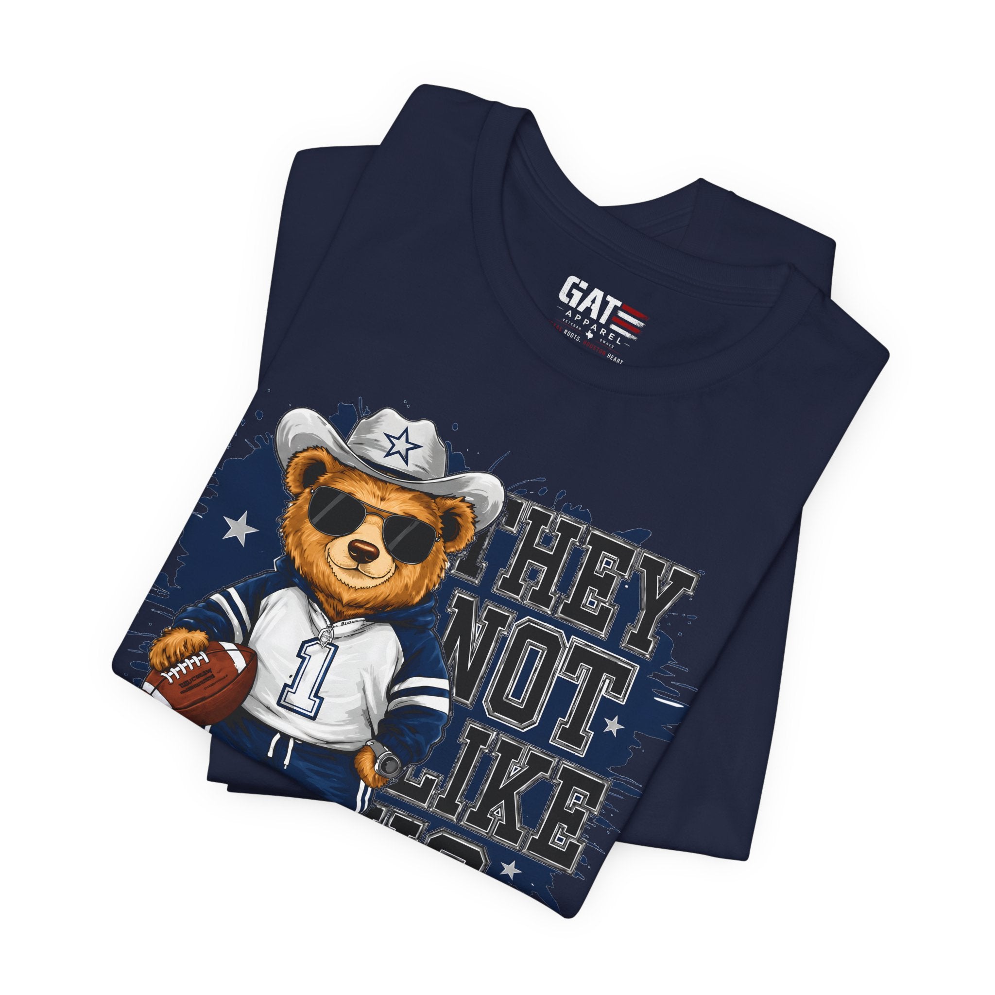 Custom Name and Number Shirt, Personalized Dallas Football Fan Tee, Blue and Silver Jersey Style Back Design