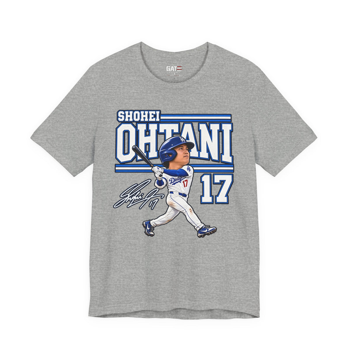 Shohei Ohtani Big Head Baseball Graphic Shirt – Los Angeles #17 Fan Tee