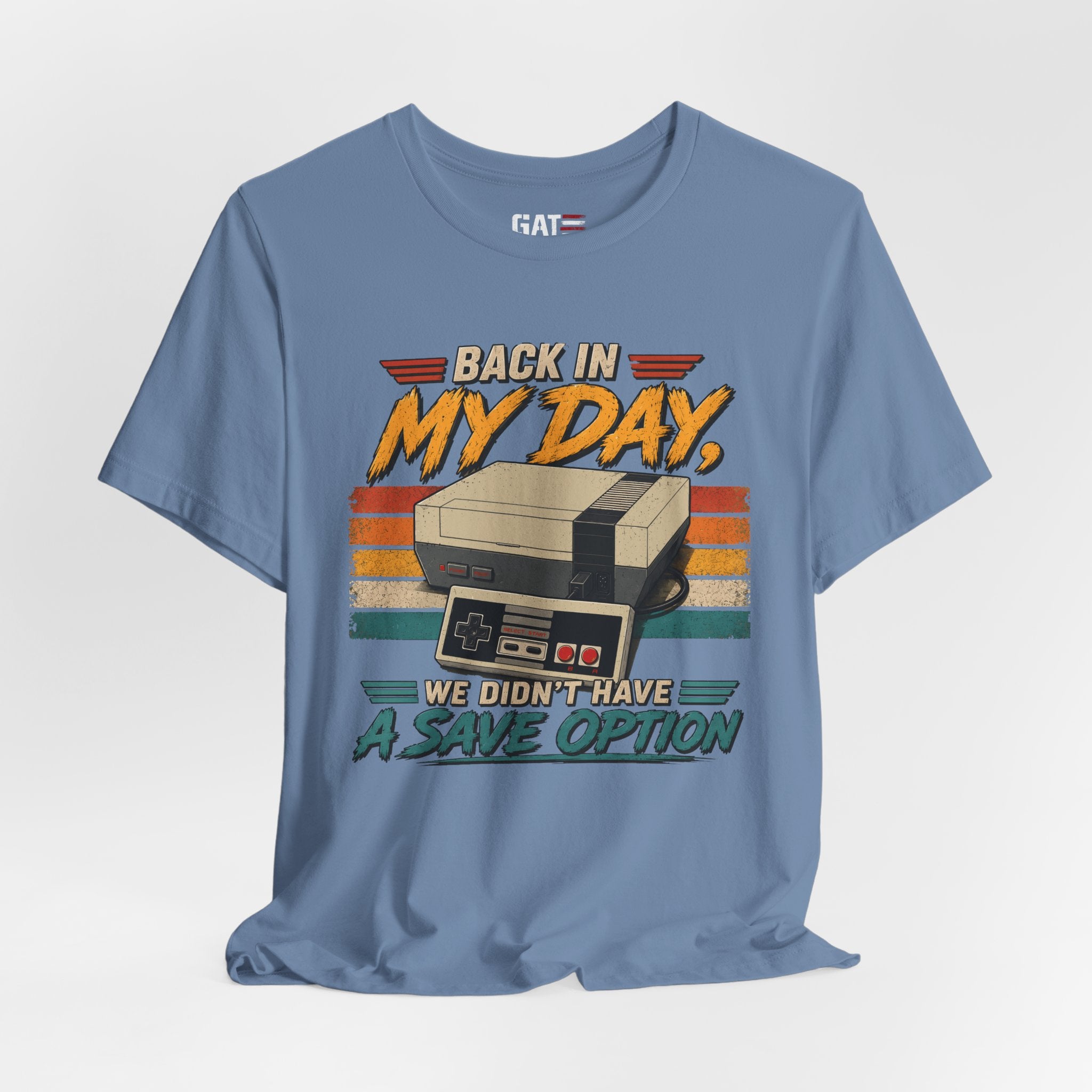 Funny Retro Gamer Shirt, Back In My Day We Didn't Have A Save Option, Vintage Gaming T Shirt, Old School Gamer Gift, Video Game Tee