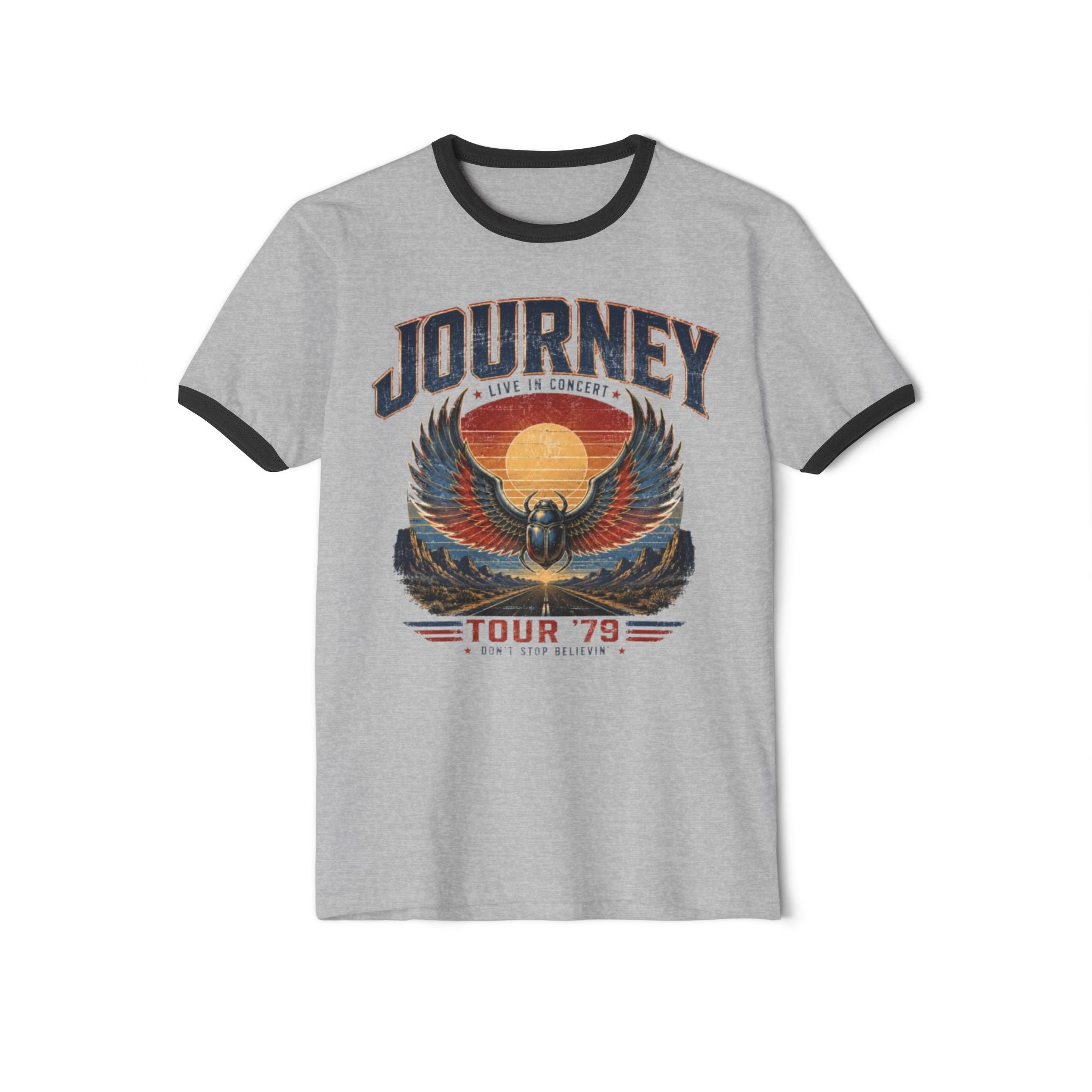 Journey Tour '79 Ringer T-Shirt — Vintage Rock Band Graphic Tee