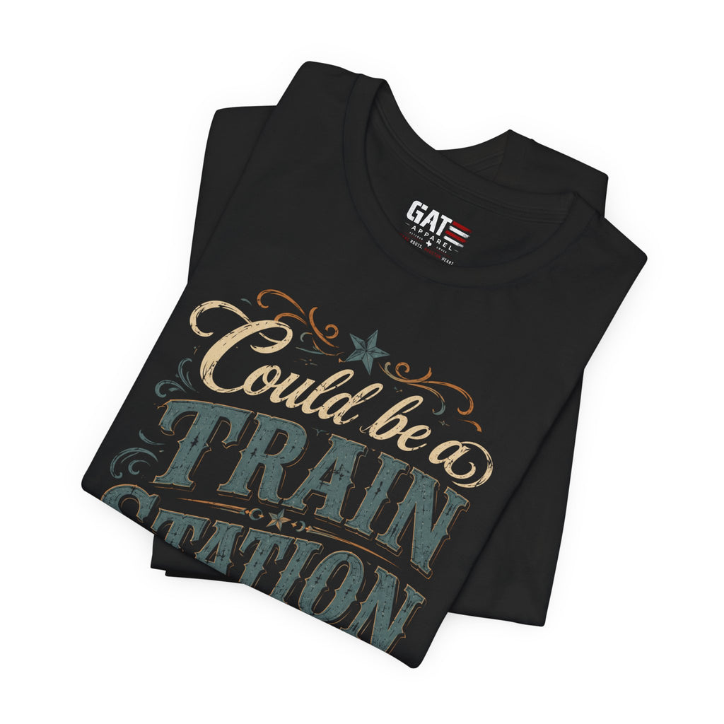 Funny Cowboy Tee | Yellowstone Inspired Western Graphic Shirt | Country Humor Tee, Dutton Ranch, Train Station Shirt, RIP Shirt