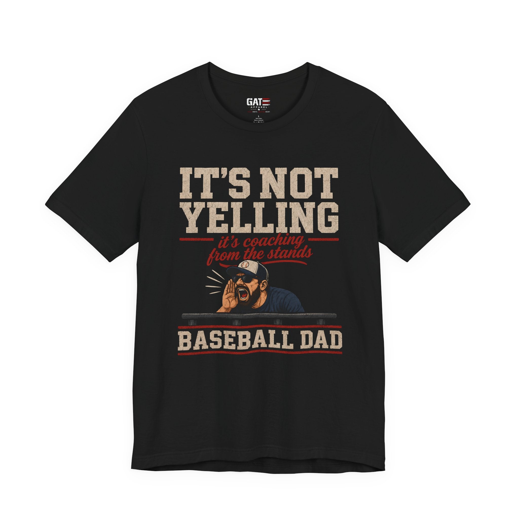 It's Not Yelling It's Coaching From The Stands Baseball Dad Shirt, Funny Baseball Dad Tee, Travel Ball Dad Gift Father's Day