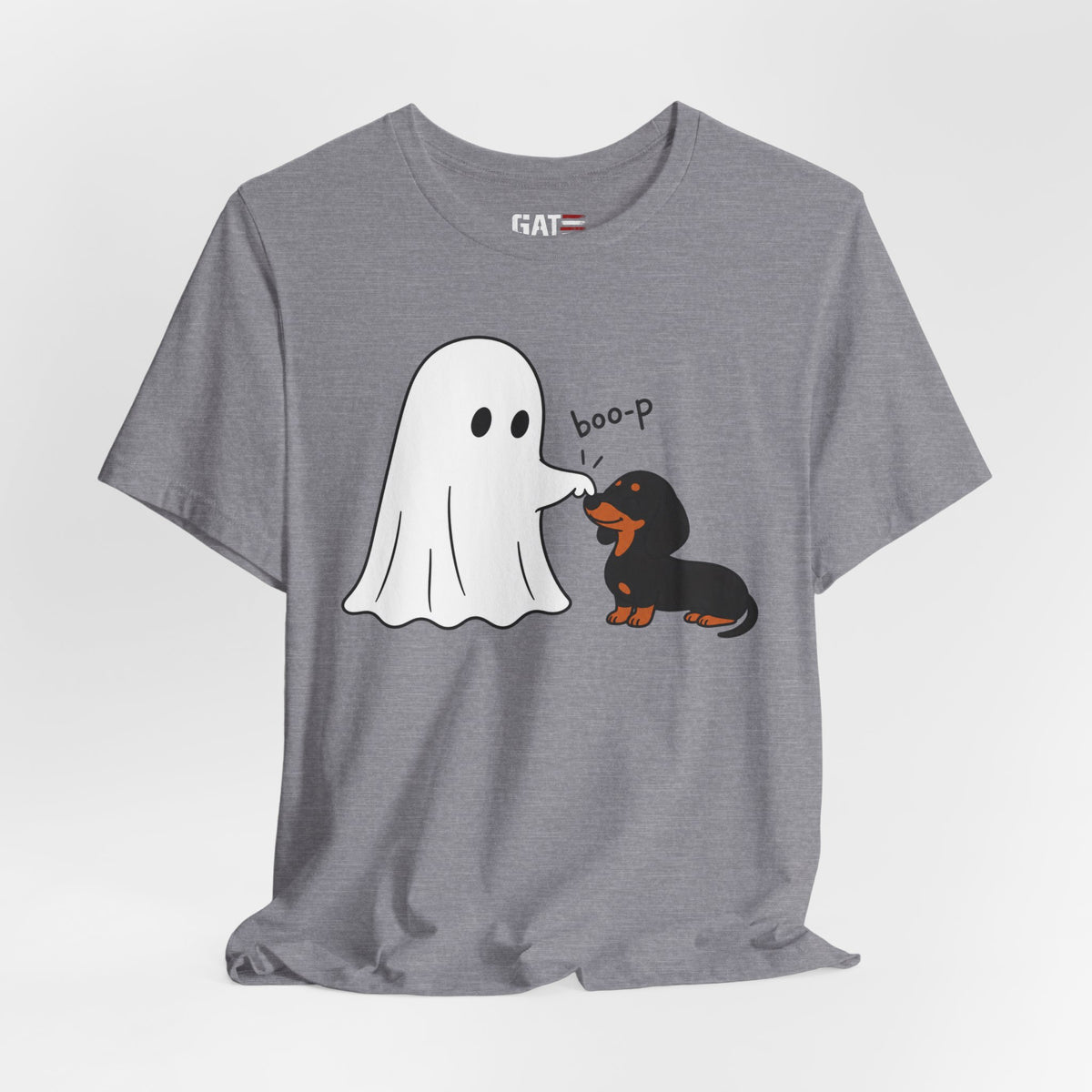 Halloween Ghost & Dachshund — "boo-p" Cute Dog Halloween T-Shirt