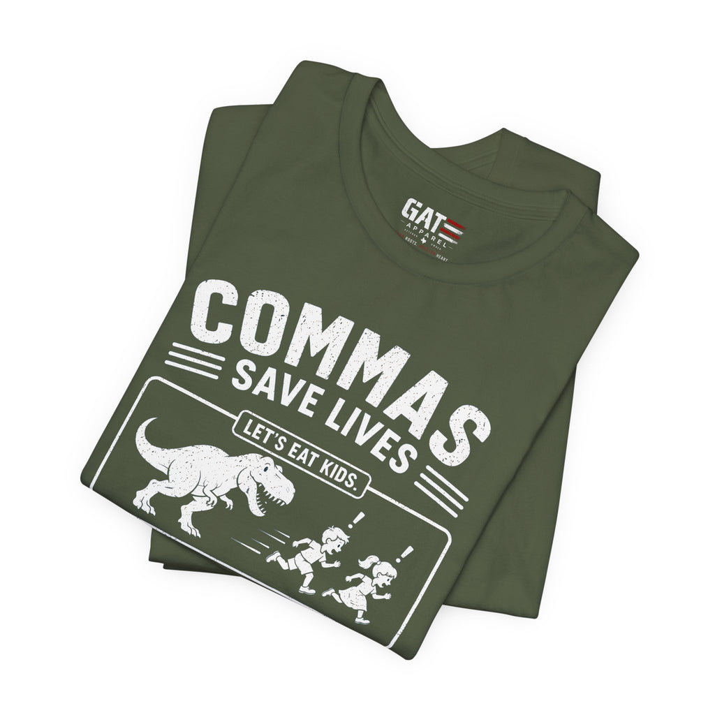 Funny Grammar Shirt, Commas Save Lives Shirt, Let's Eat Kids Tee, English Teacher Shirt, Punctuation Shirt, ELA Teacher Gift, Back to School