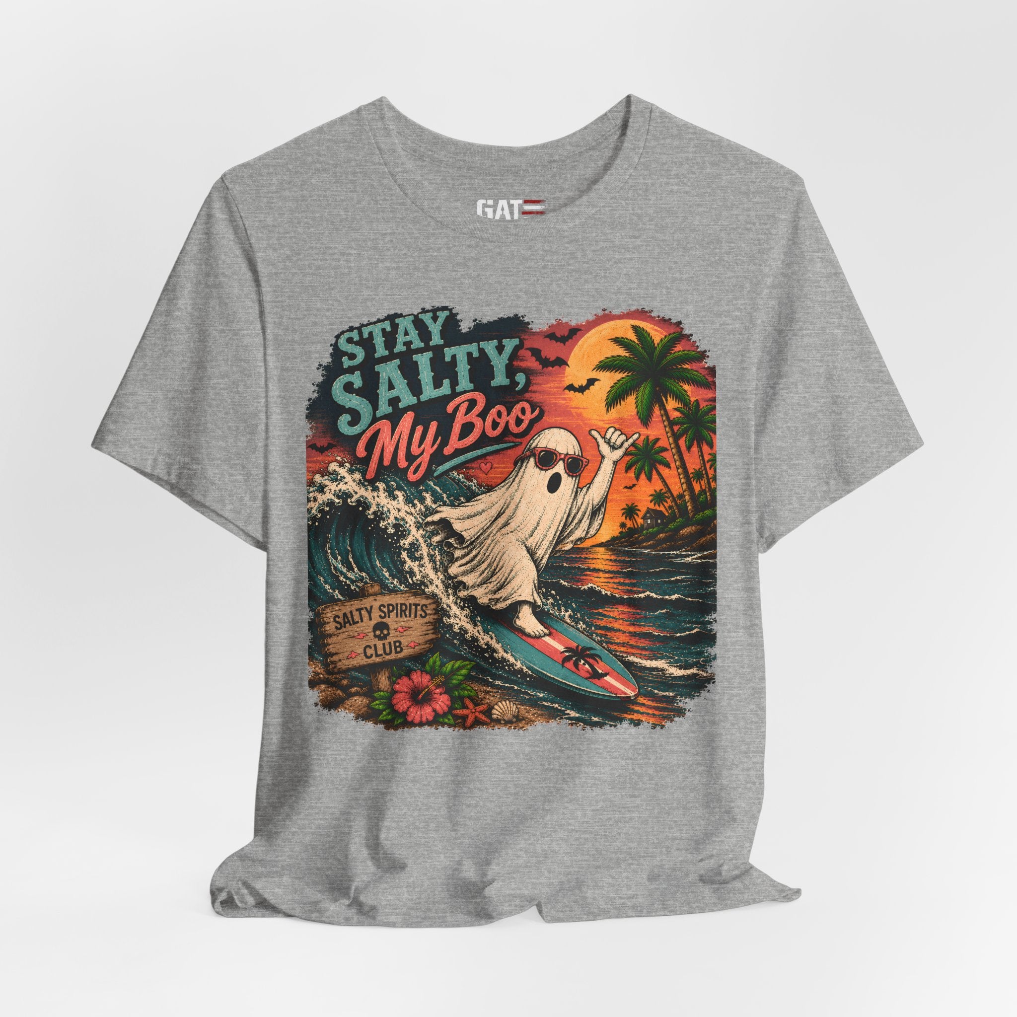 Summerween Shirt, Spooky Beach Shirt, Ghost Beach Tee, Halloween Beach Shirt, Coastal Halloween Tee, Tropical Ghost Shirt