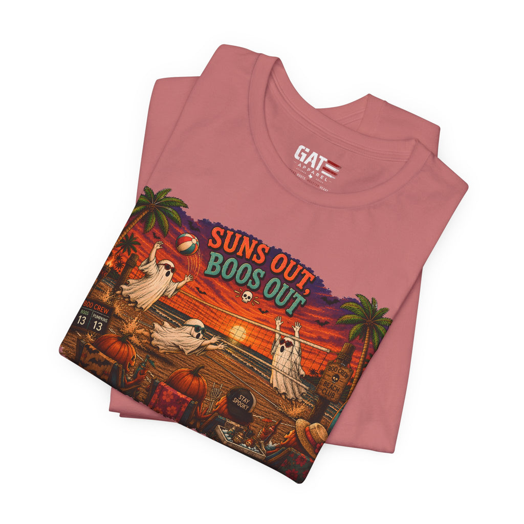 Summerween Shirt, Spooky Beach Shirt, Ghost Beach Tee, Halloween Beach Shirt, Coastal Halloween Tee, Tropical Ghost Shirt