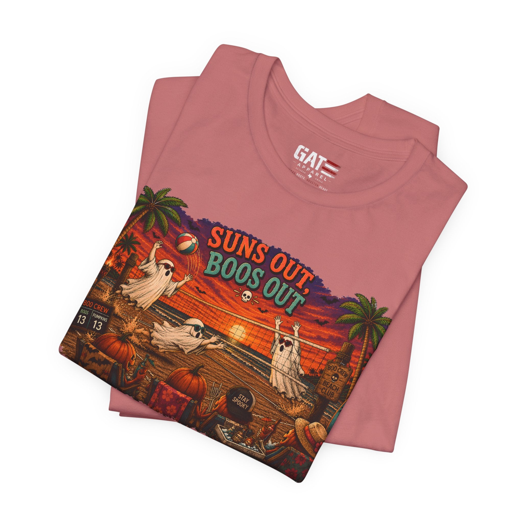 Summerween Shirt, Spooky Beach Shirt, Ghost Beach Tee, Halloween Beach Shirt, Coastal Halloween Tee, Tropical Ghost Shirt