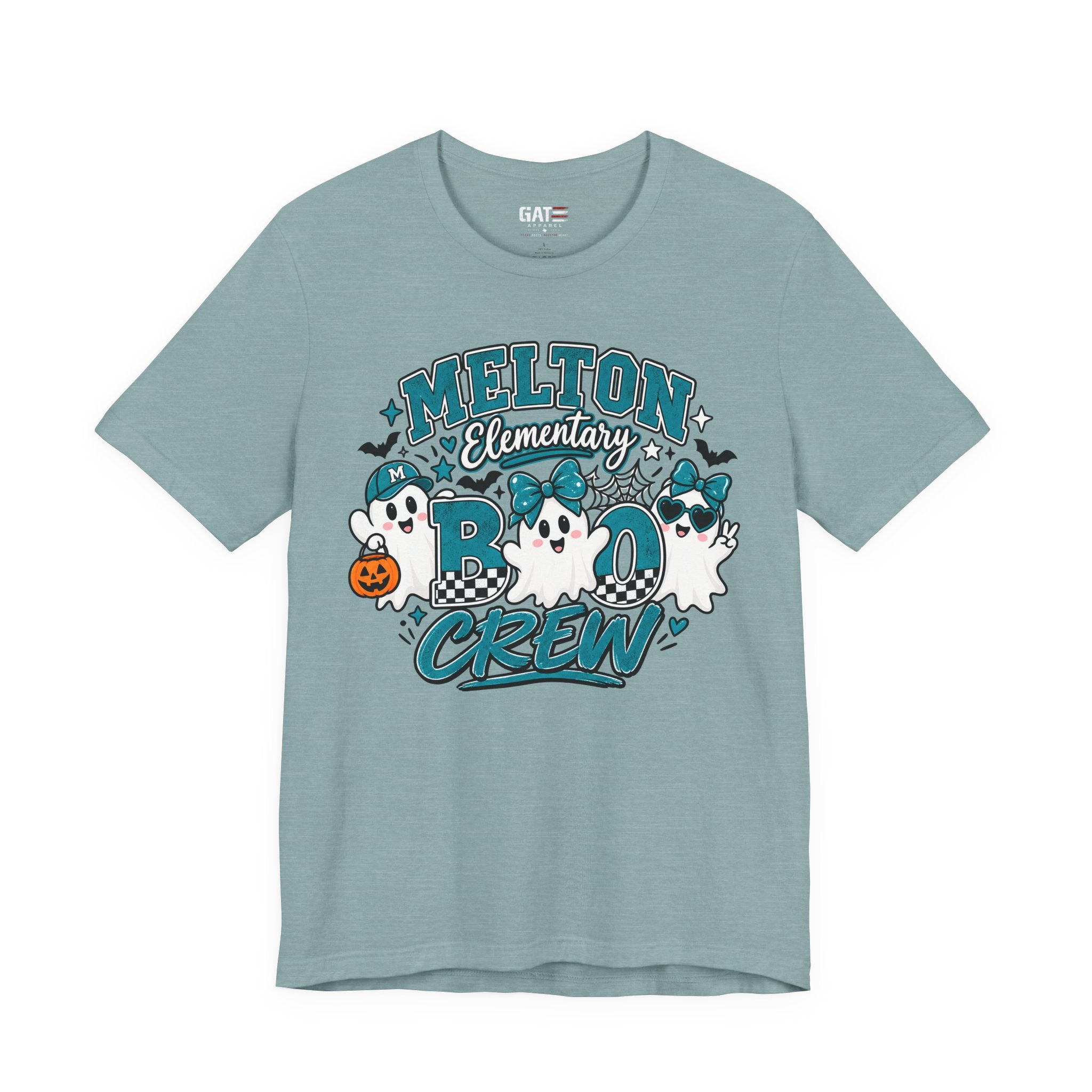 Melton Elementary Boo Crew T-Shirt — Cute Halloween Ghost School Tee
