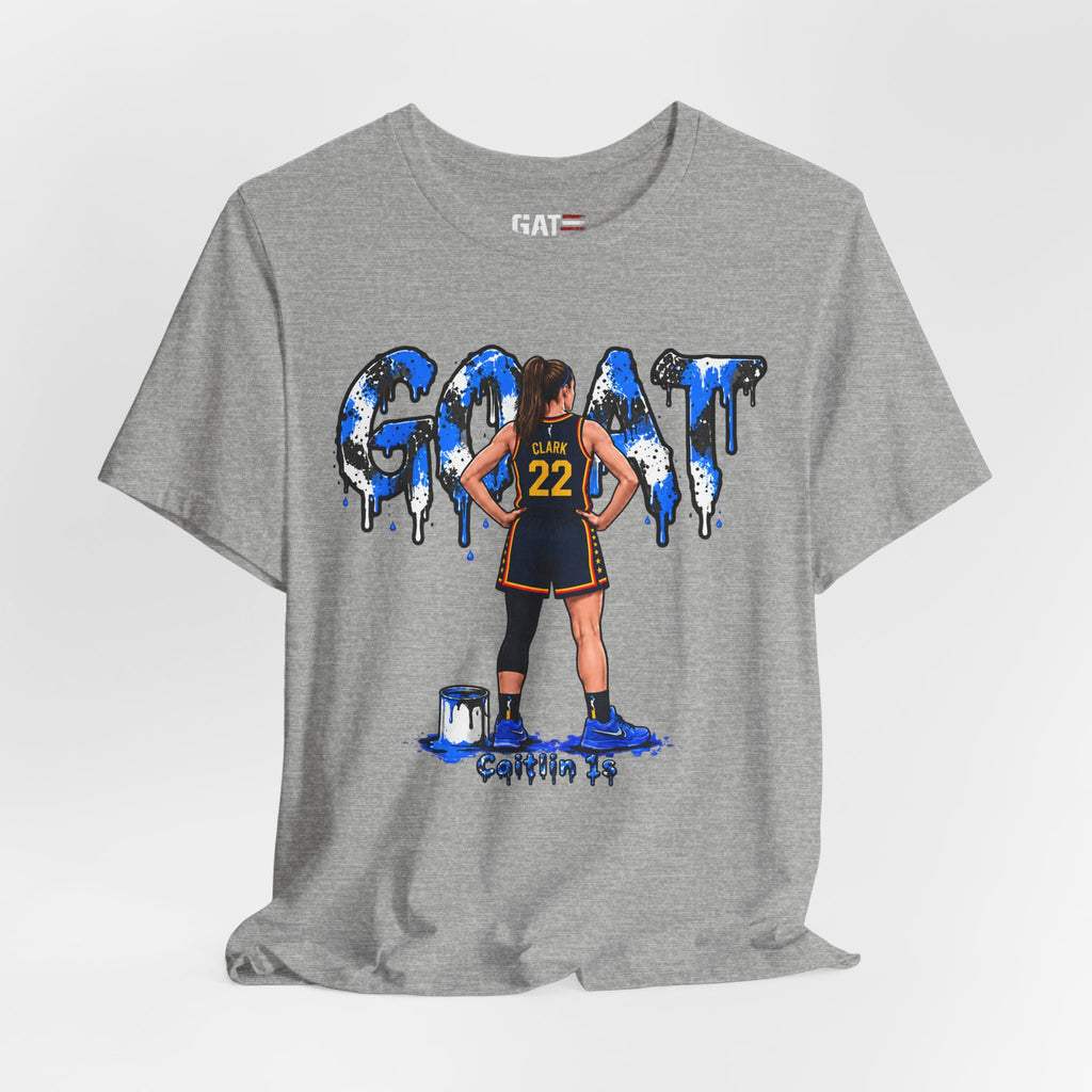 Caitlin Clark Caitlin 1s GOAT Blue Paint Sneaker Shirt
