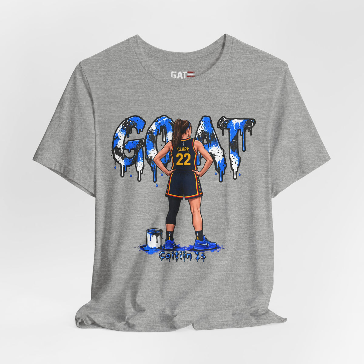 Caitlin Clark Caitlin 1s GOAT Blue Paint Sneaker Shirt
