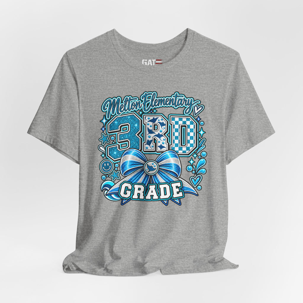 Melton 3rd Grade School T‑Shirt — Bow Design