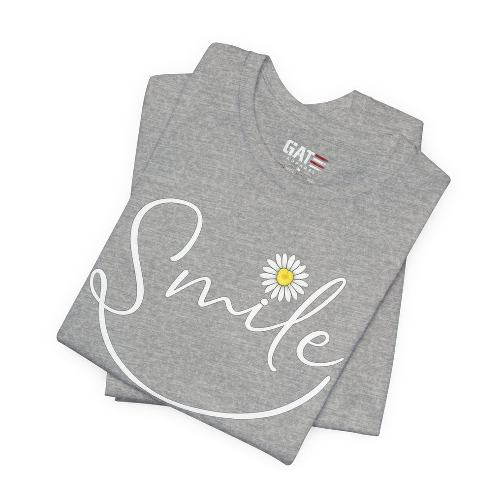 Smile Daisy Tee — Women's Floral Graphic T-Shirt