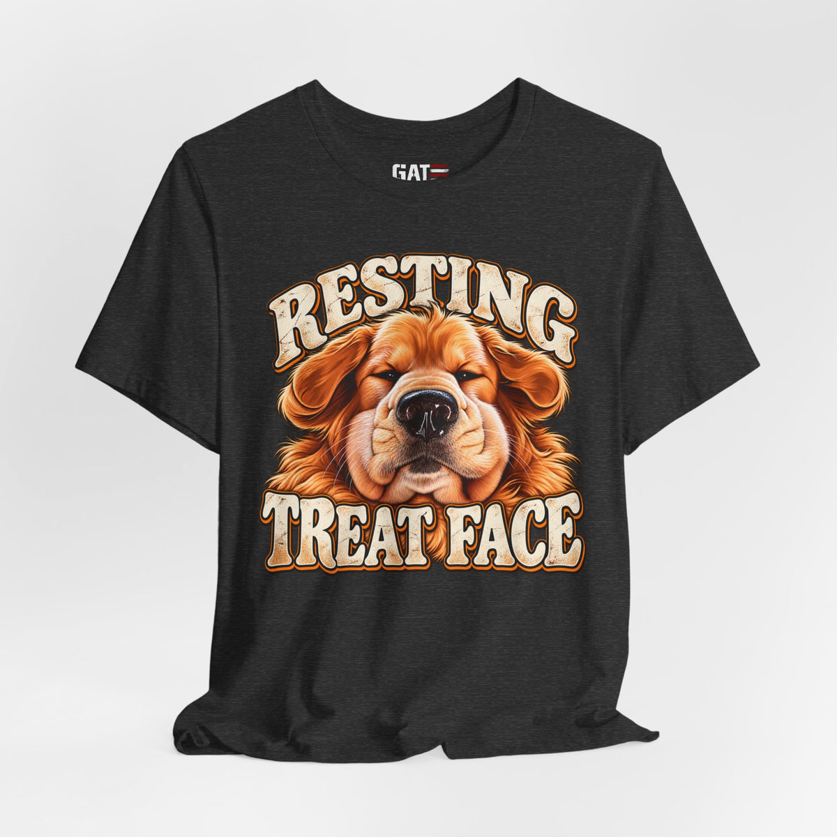 Resting Treat Face Dog T-Shirt — Funny Puppy Graphic Tee for Dog Lovers