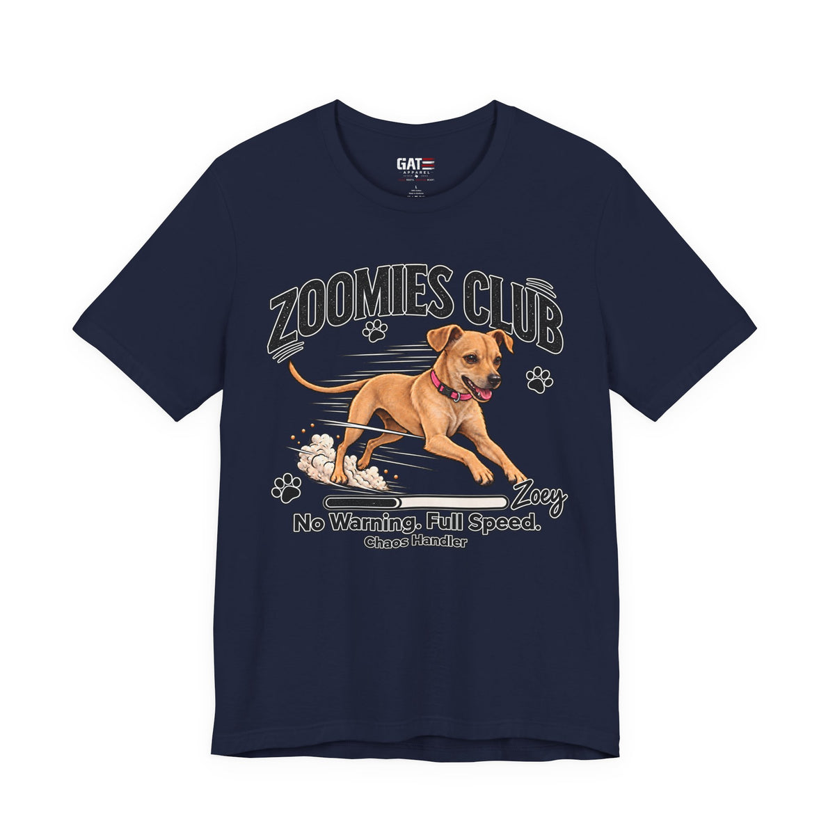 Personalized Zoomies Club Dog Shirt | Custom Pet Tee