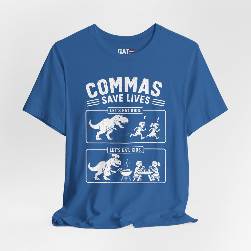 Funny Grammar Shirt, Commas Save Lives Shirt, Let's Eat Kids Tee, English Teacher Shirt, Punctuation Shirt, ELA Teacher Gift, Back to School