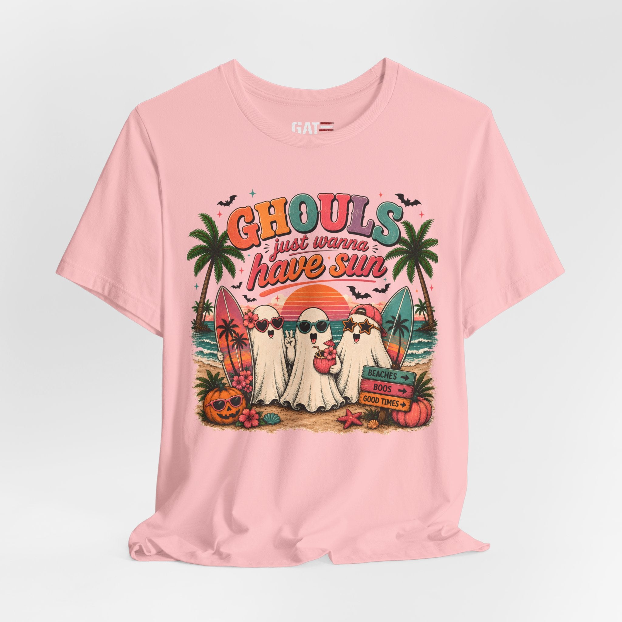 Summerween Shirt, Spooky Beach Shirt, Ghost Beach Tee, Halloween Beach Shirt, Coastal Halloween Tee, Tropical Ghost Shirt