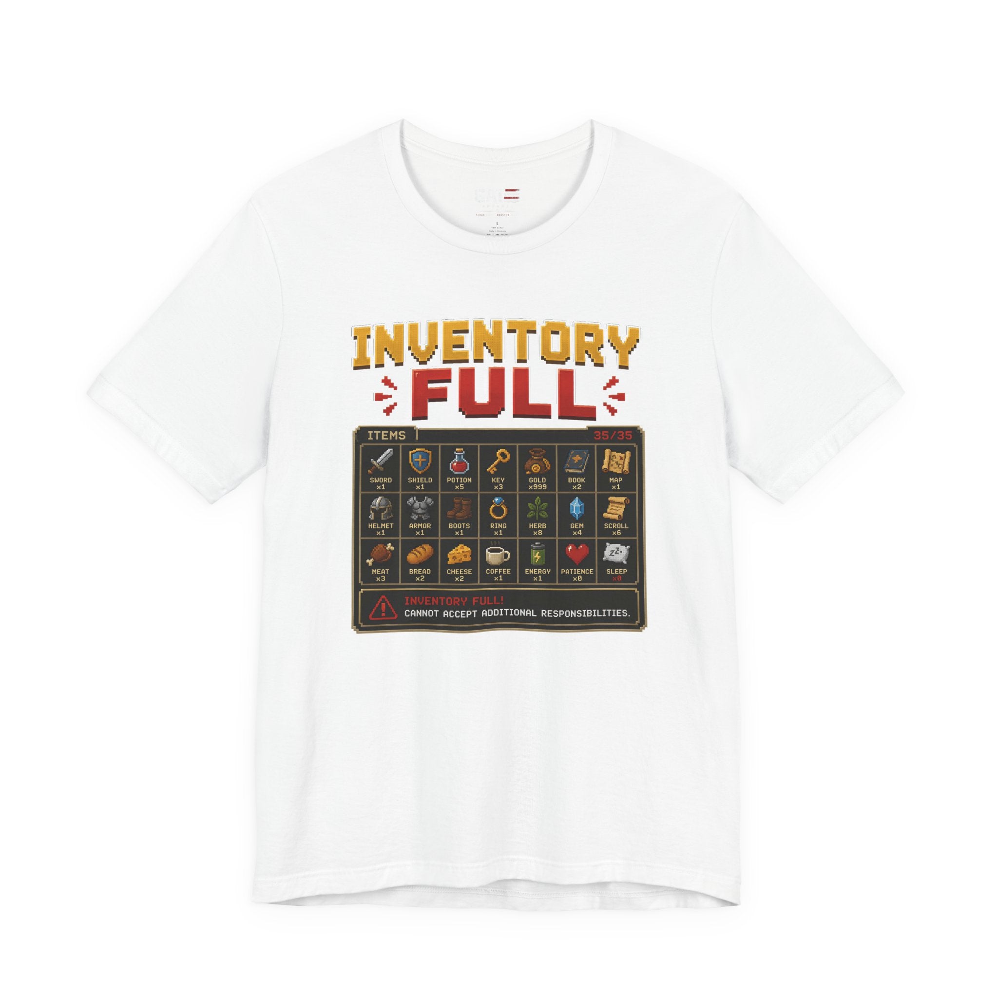 Inventory Full | Retro Gaming Shirt