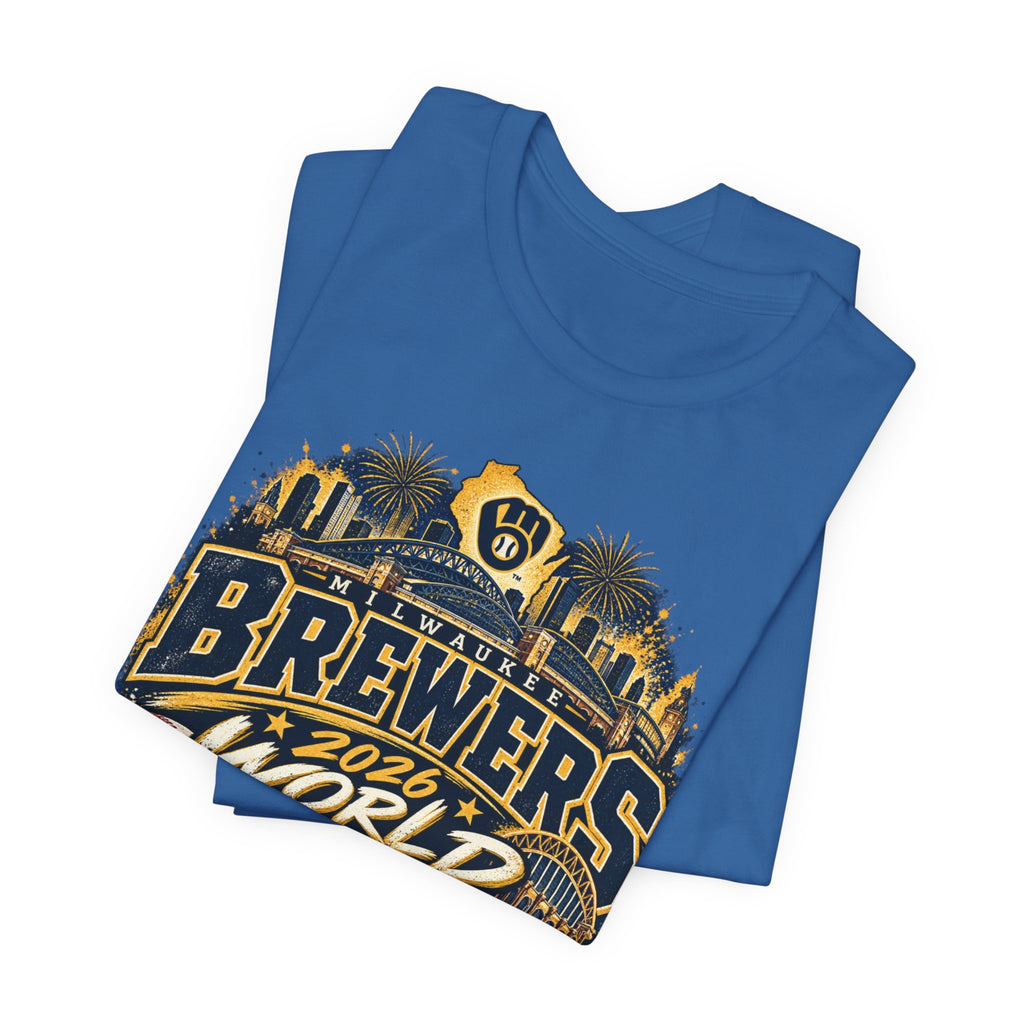 Milwaukee Brewers 2026 World Series skyline baseball T-shirt - alternate product photo 13