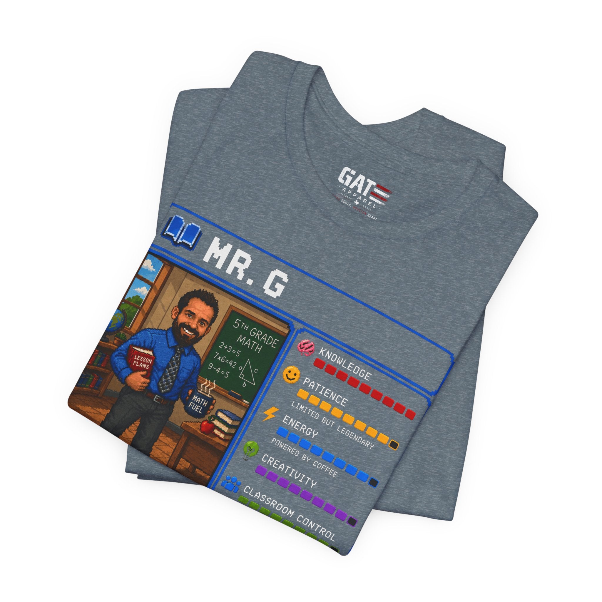 Custom Math Teacher RPG Character Shirt | Personalized Teacher Gift