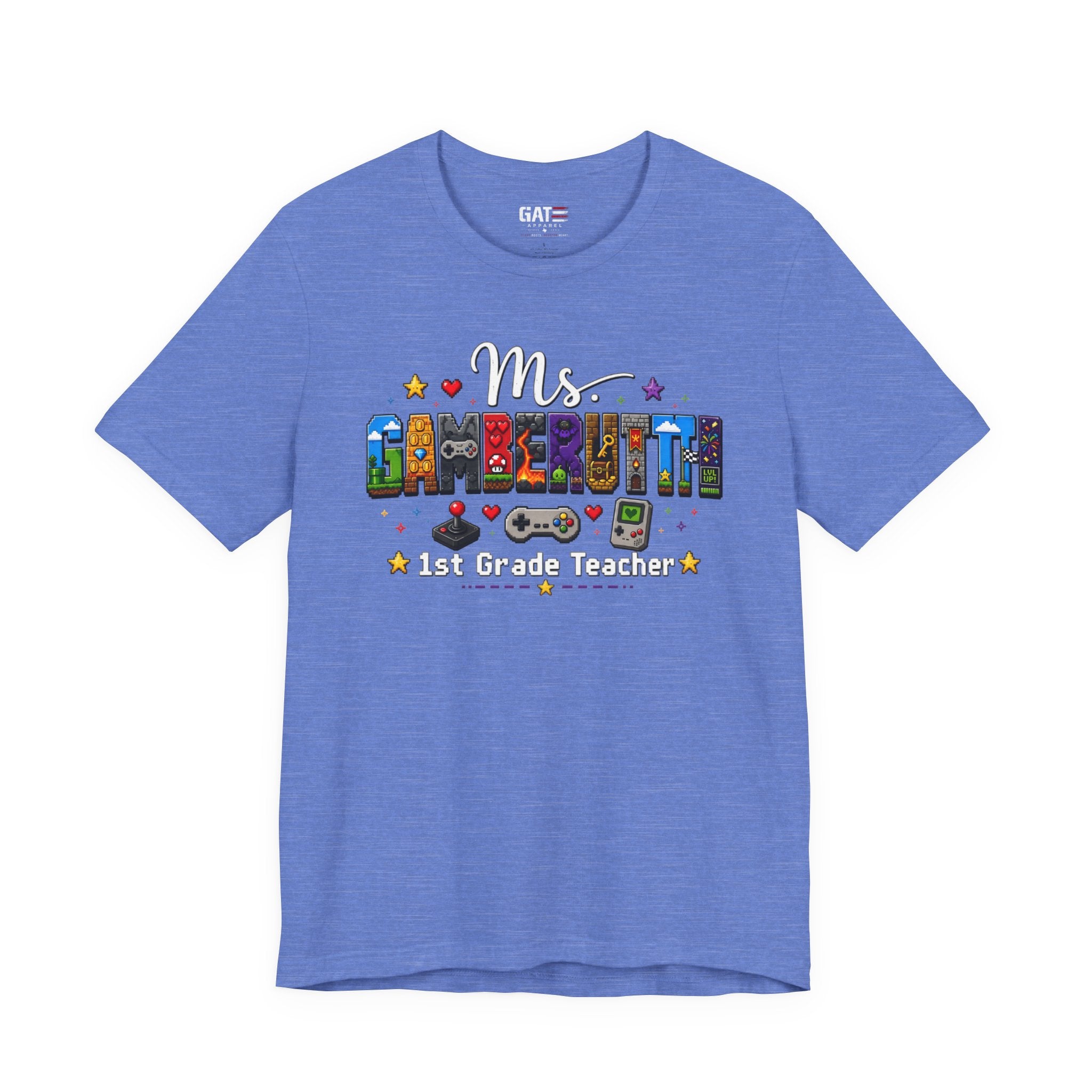 CustomTeacher Gaming T-Shirt Block Letters