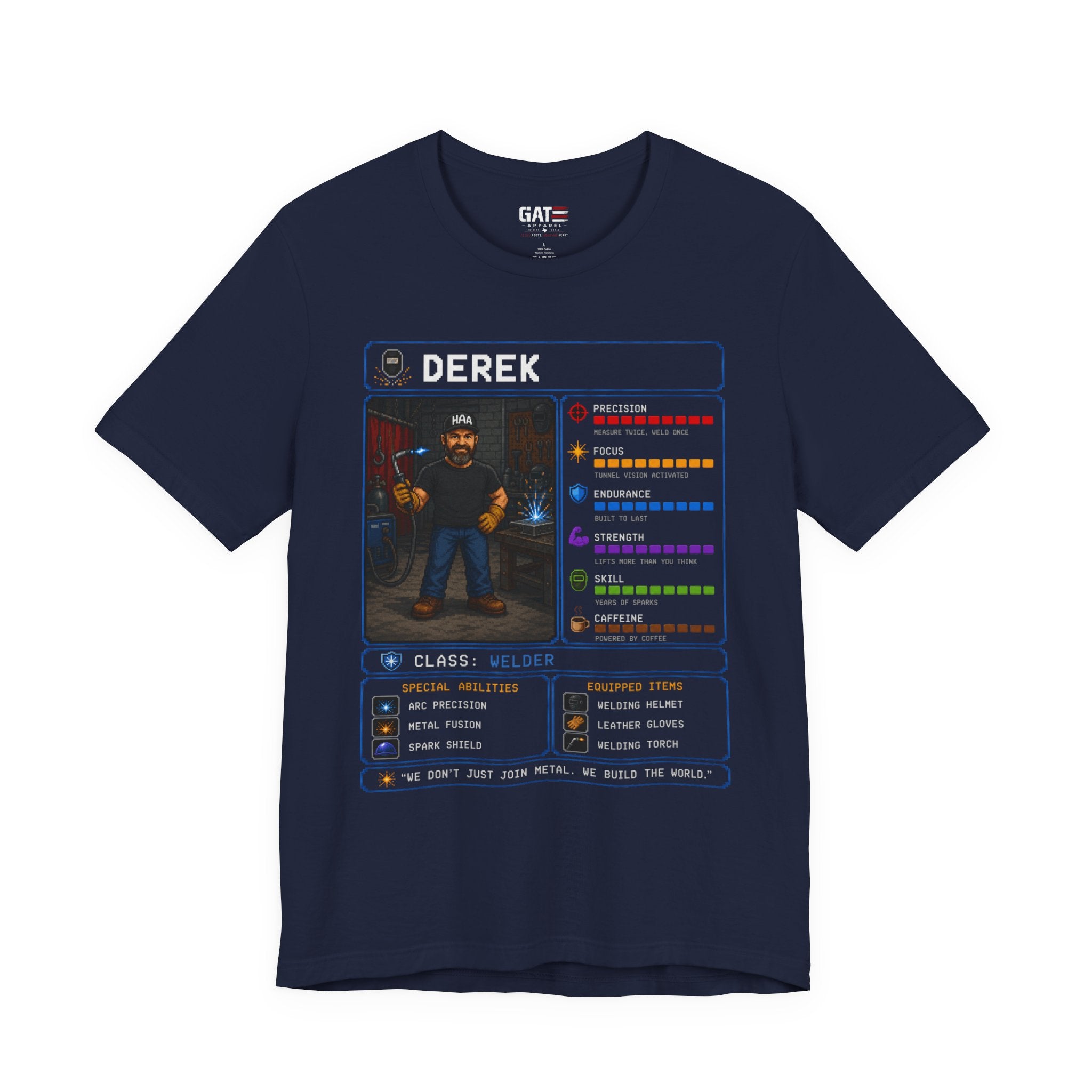 Custom Welder RPG Character Shirt| Personalized Welding Gift
