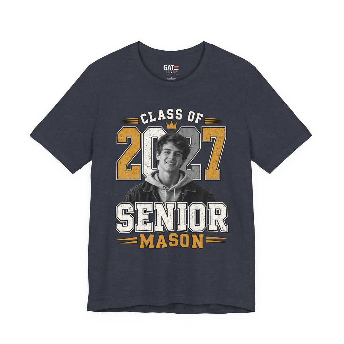 Personalized Senior 2027 Custom Photo Shirt | Graduation Tee
