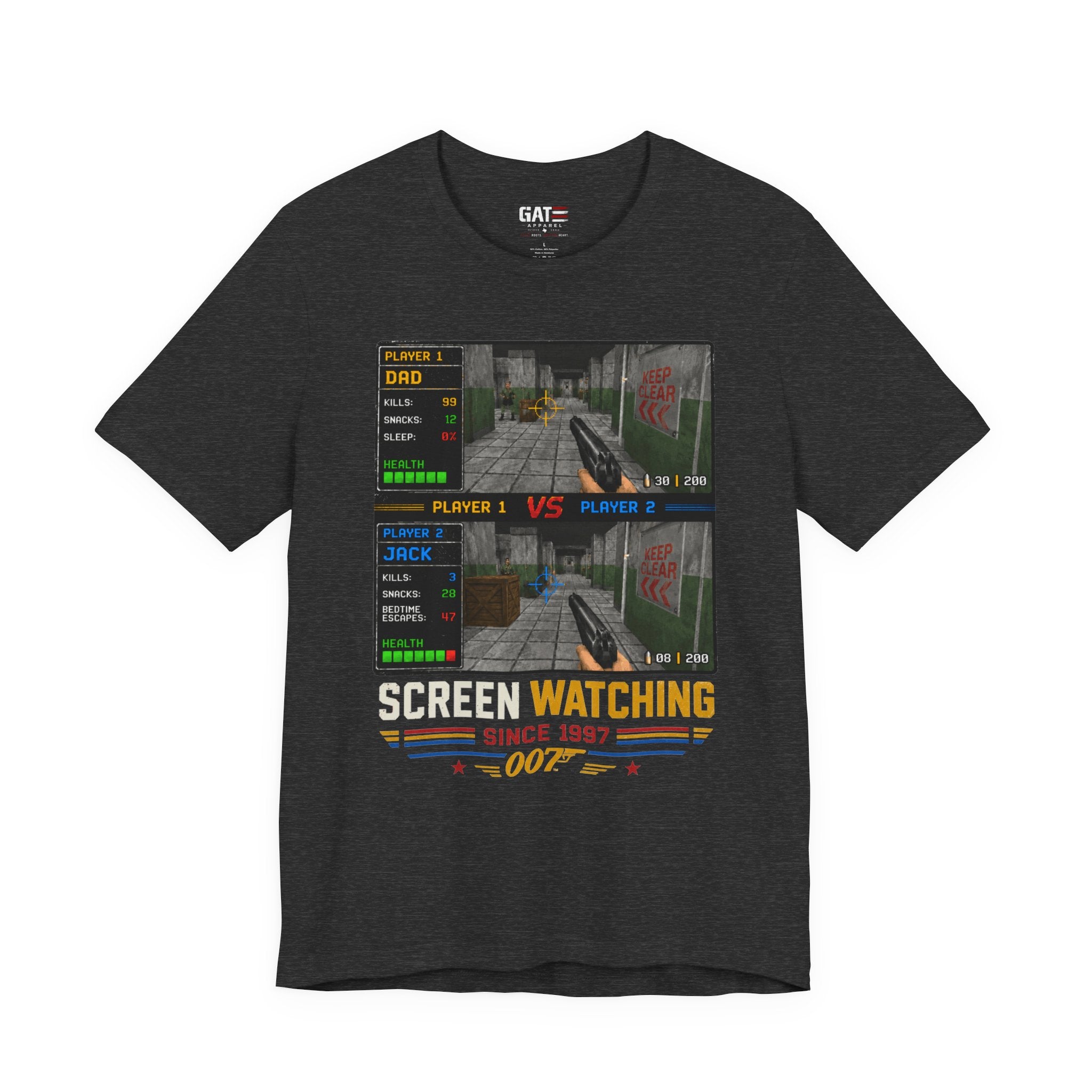 Personalized Shirt, Custom Gamer Shirt,GoldenEye 007 Shirt, Retro Gaming Shirt, N64 Gamer Gift, 90s Gaming Shirt, Father's Day Gift for Him