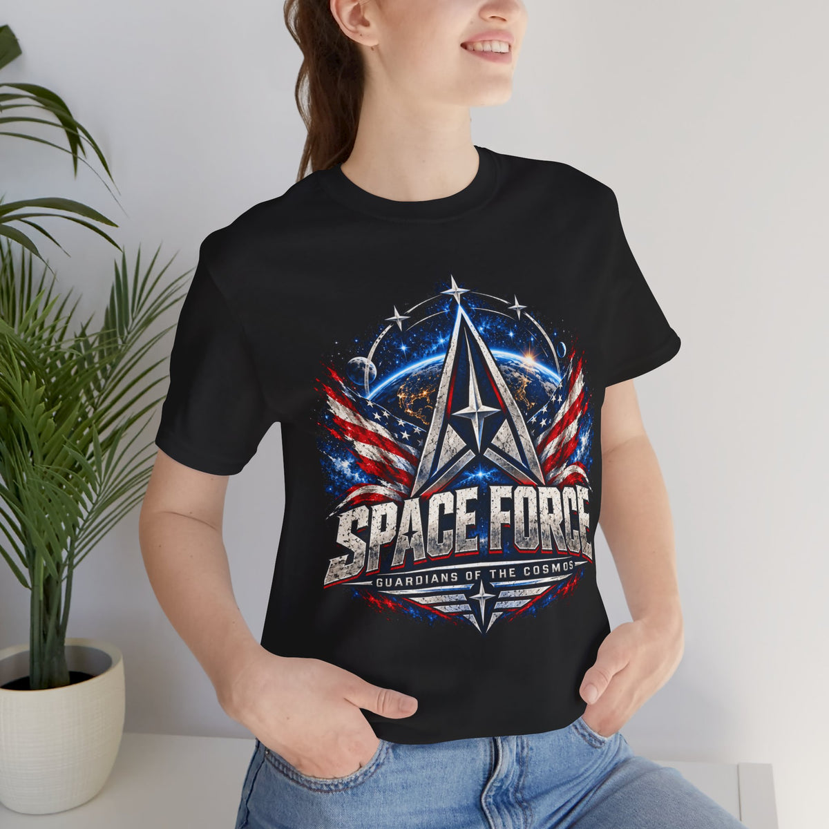 Space Force Graphic Tee — 'Guardians of the Cosmos' Patriotic Space T‑Shirt